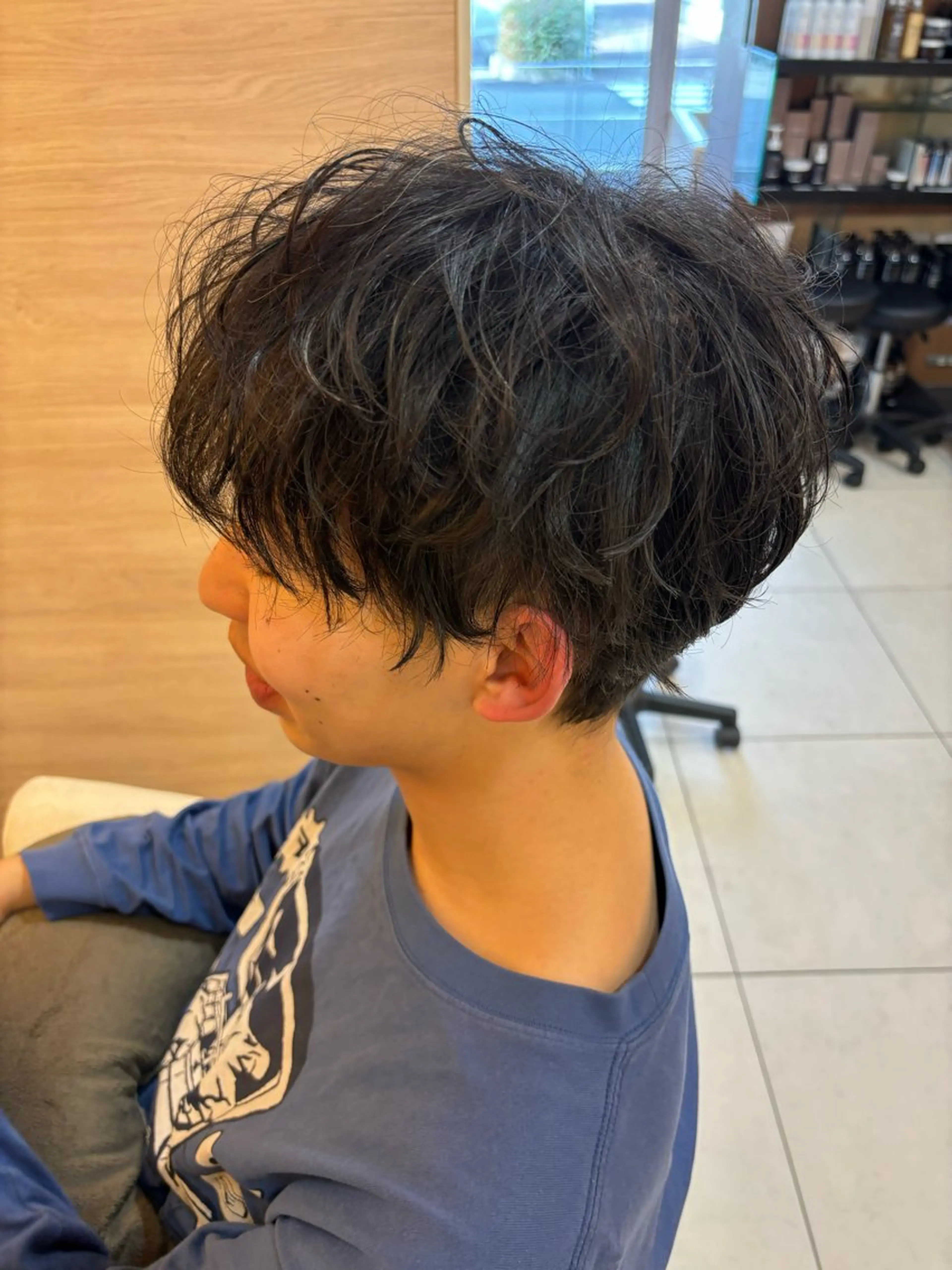 ミディアム カラー パーマ ヘアアレンジ メンズ キッズ マッシュ 波巻きパーマ 🫧Selene SHOGO🫧のヘアスタイル