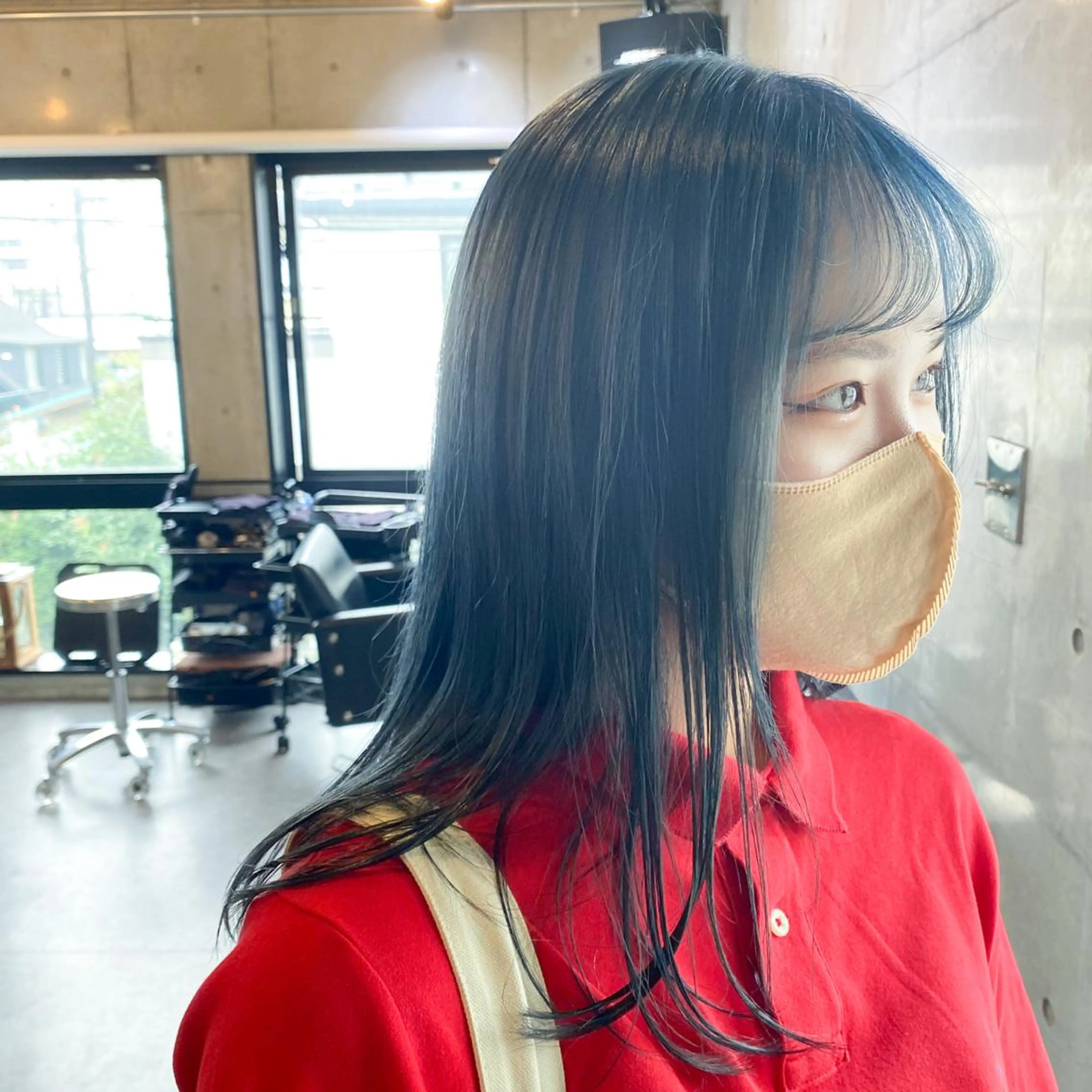 ロング カラー 艶髪ブリーチ 永井竜也のヘアスタイル