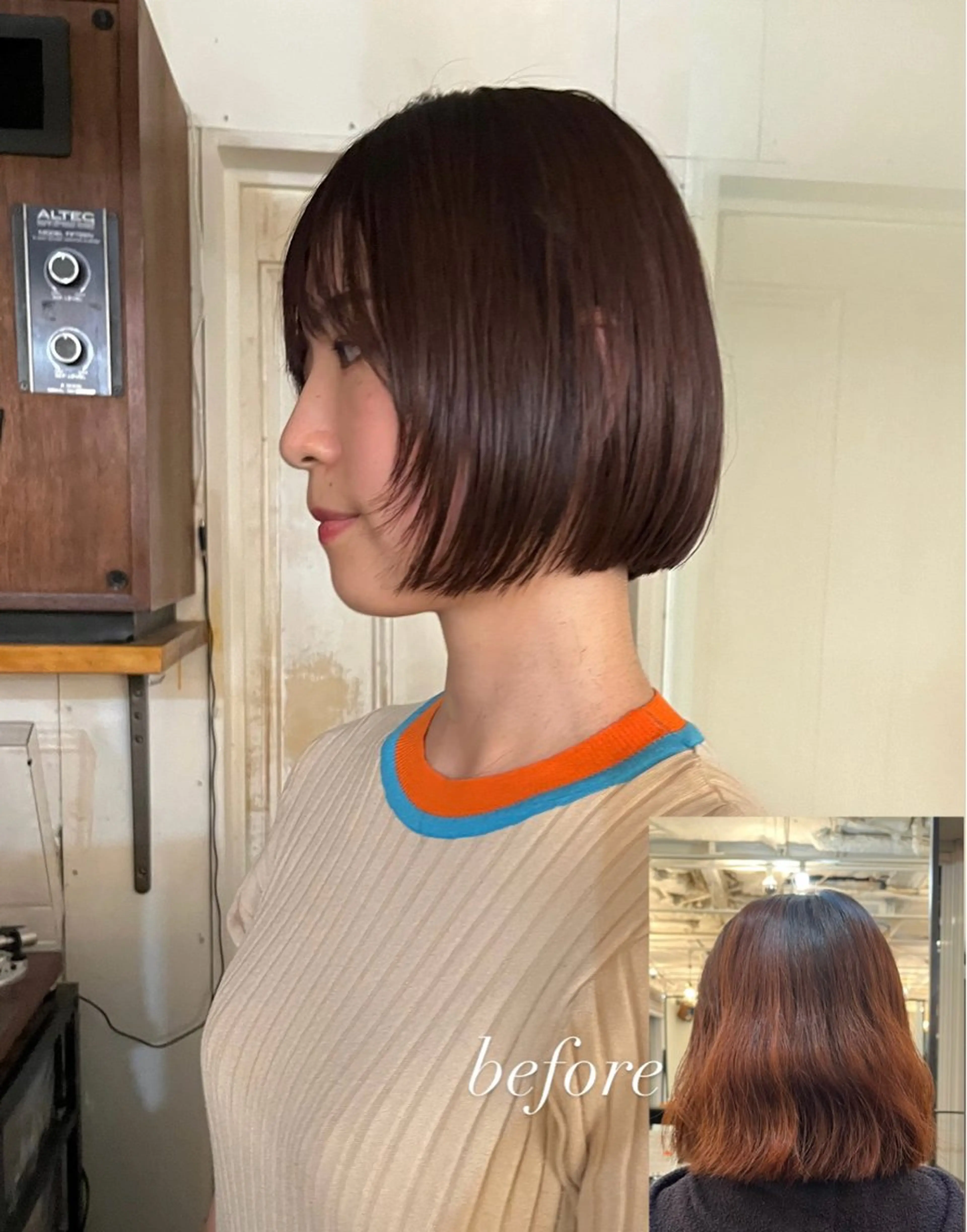 ショート ボブ カット ヘアカラー 透け感hair/ ボブ/大世のヘアスタイル