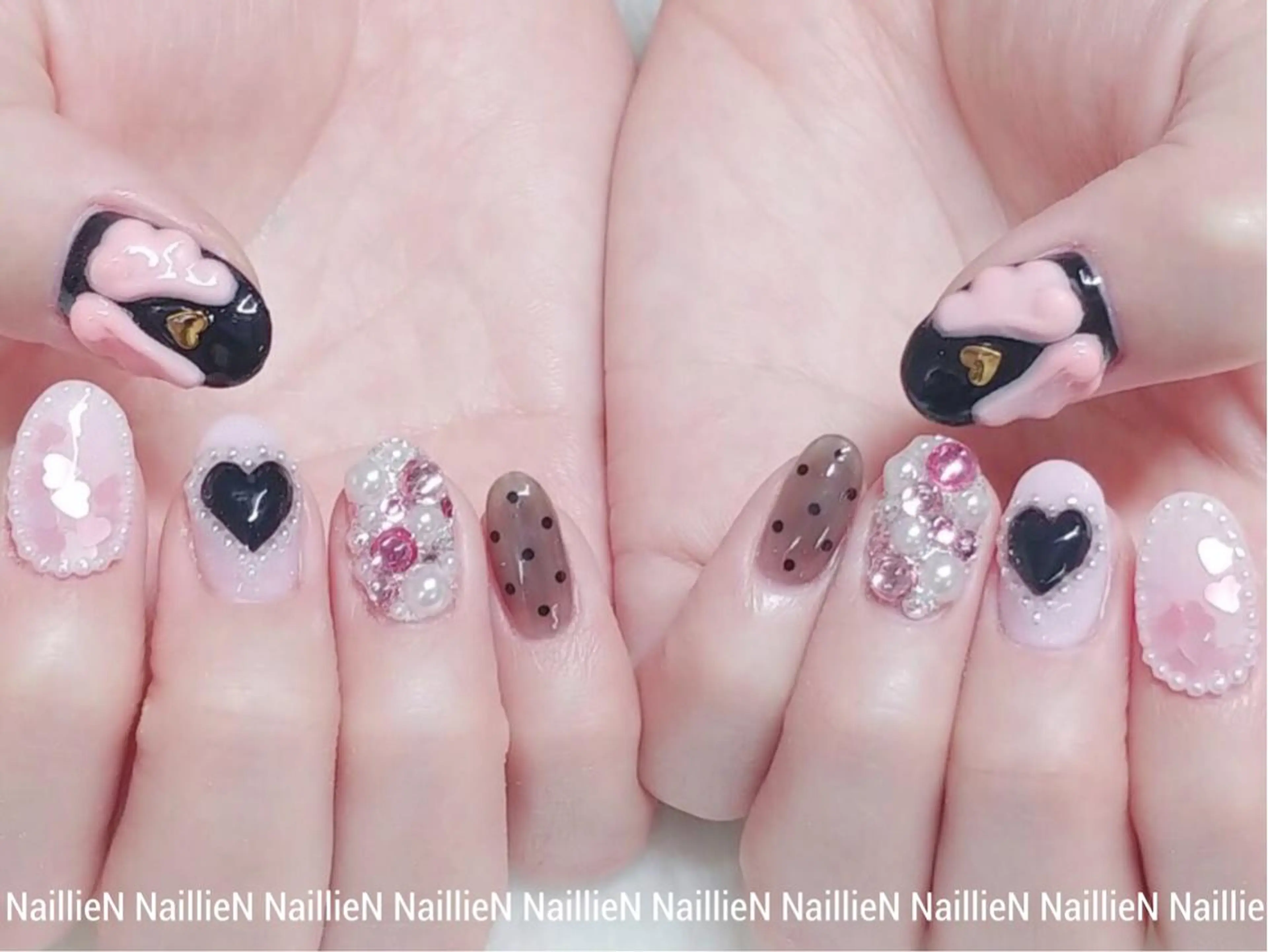 ネイル ピンク ハンドネイル Nail lieNのネイルデザイン