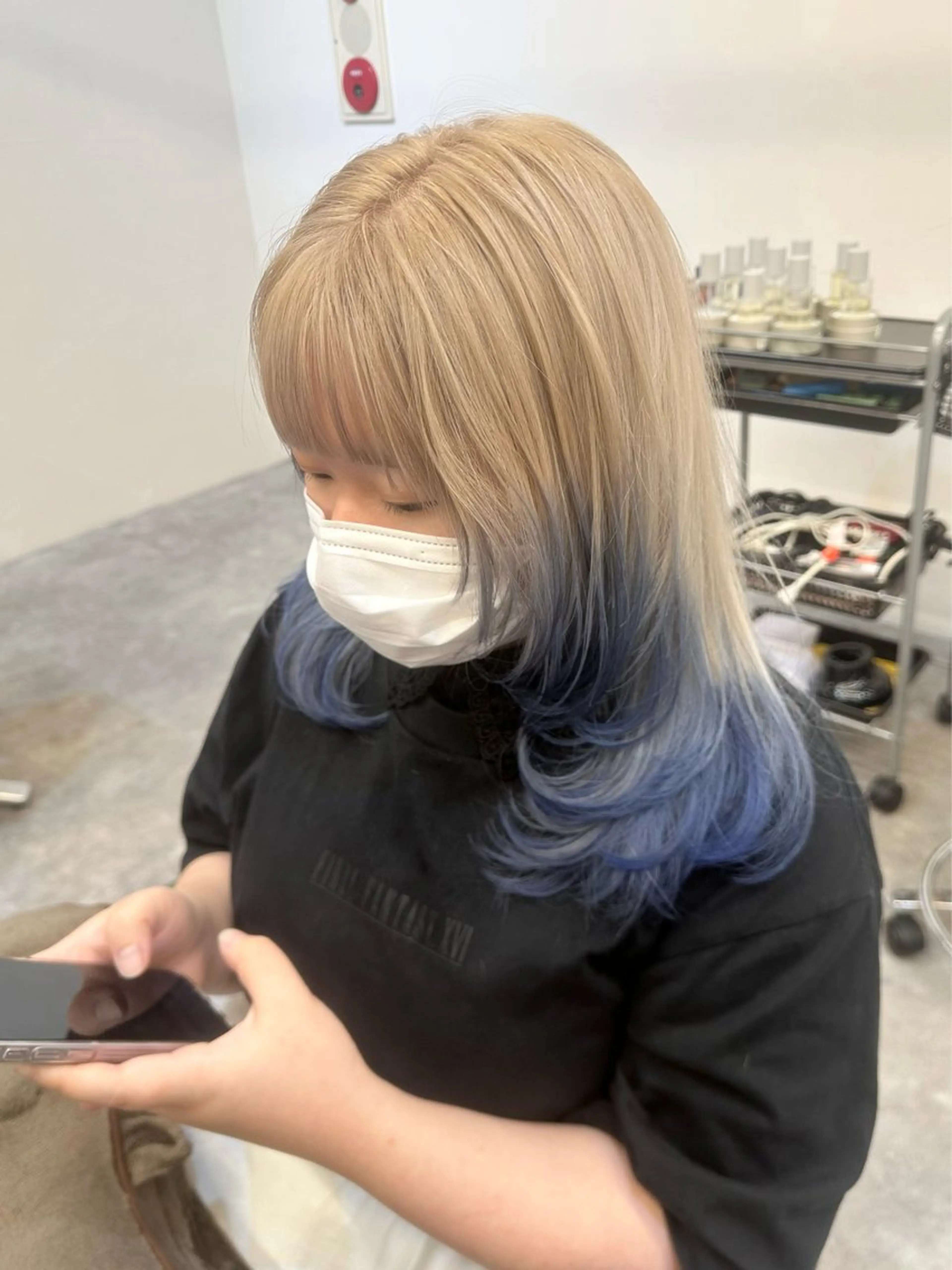 セミロング 店長🌟小顔似合わせ デザインカラー◎古田のヘアスタイル