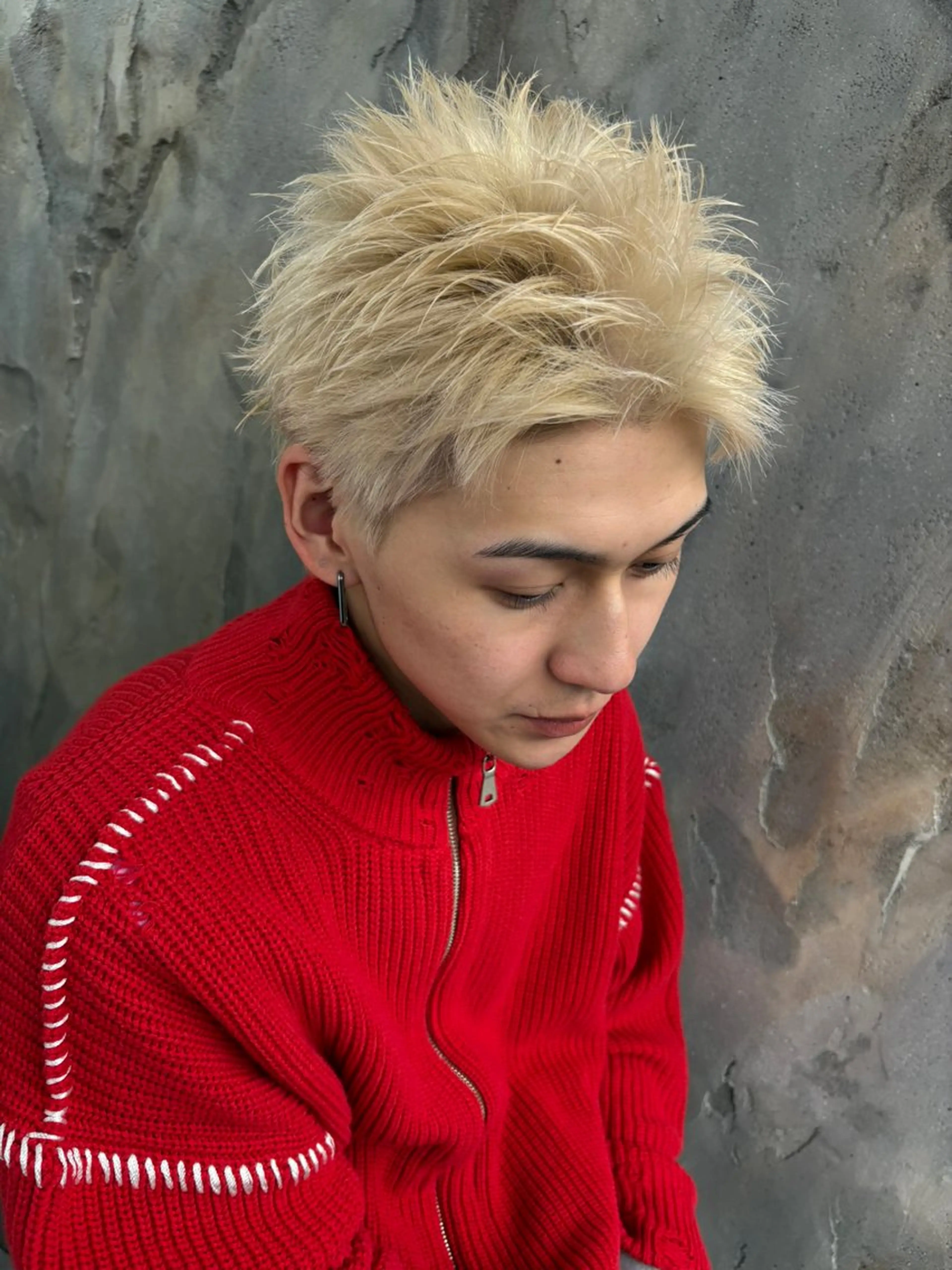 カラー メンズ nonoka/ ブリーチ/モニカのヘアスタイル