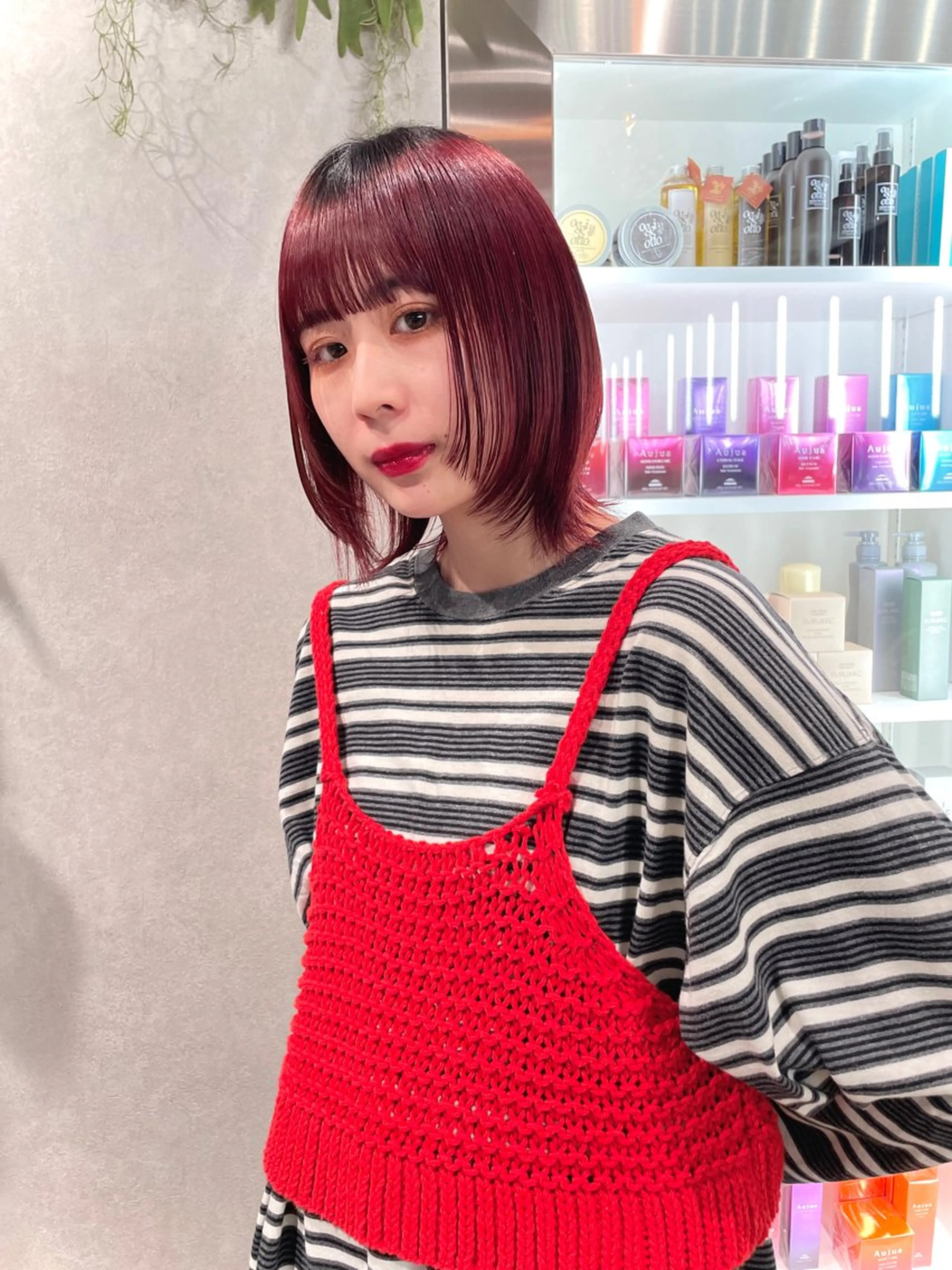 カラー スミレ /メンズ /コーンロウのヘアスタイル