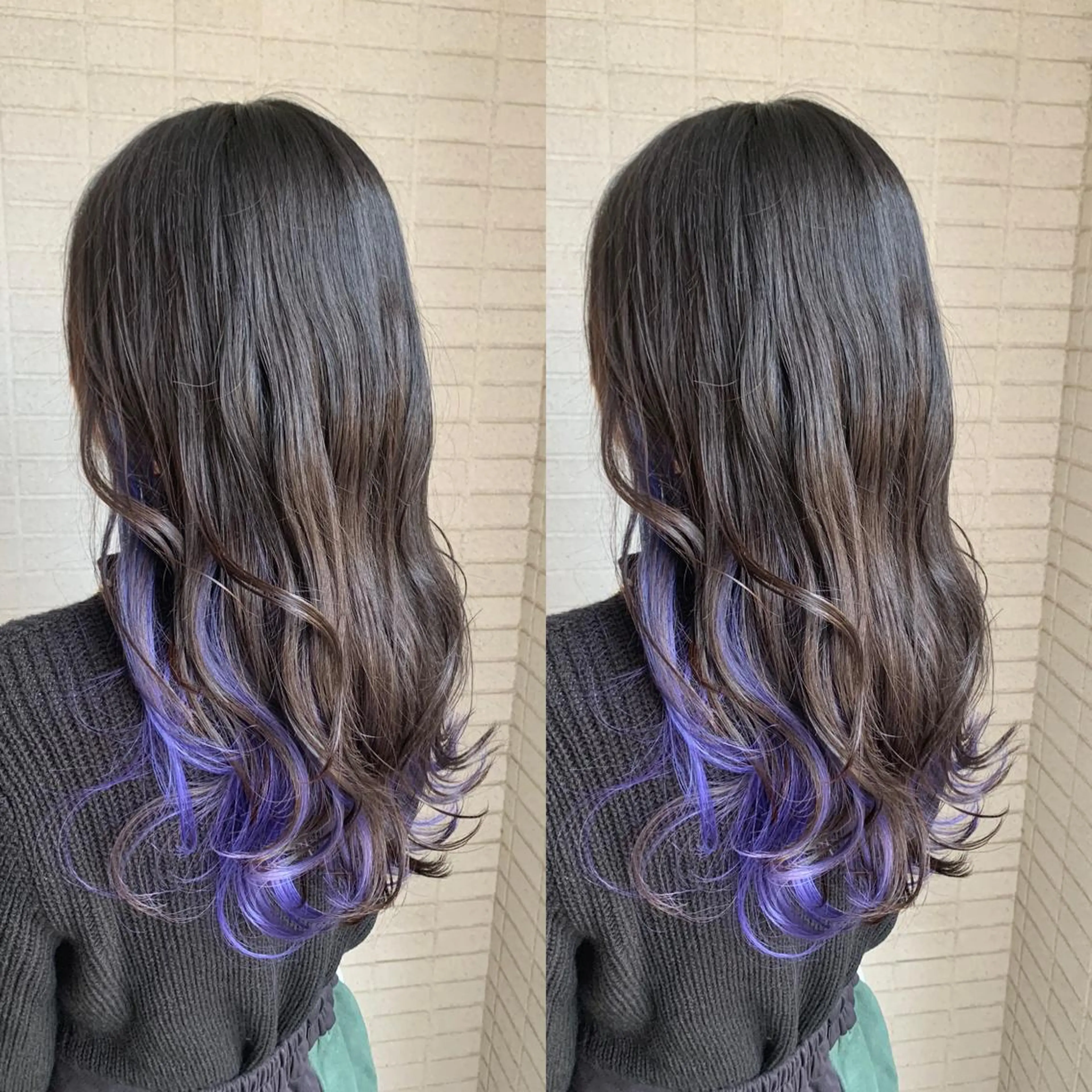 セミロング カラー ヘアカラー ヘアケア・頭皮ケア デザインカラー/中田のヘアスタイル