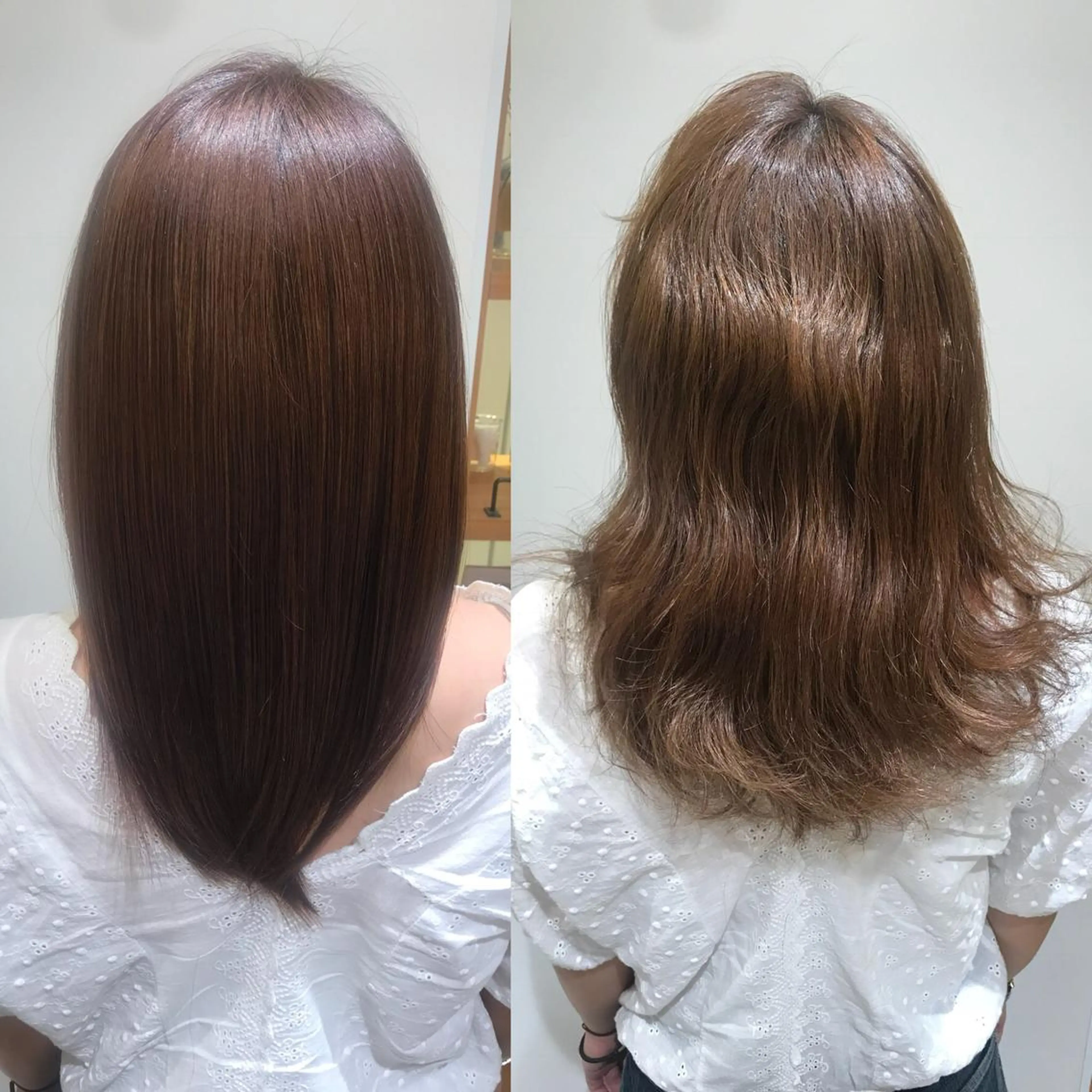 セミロング カラー 宮永 れいなのヘアスタイル