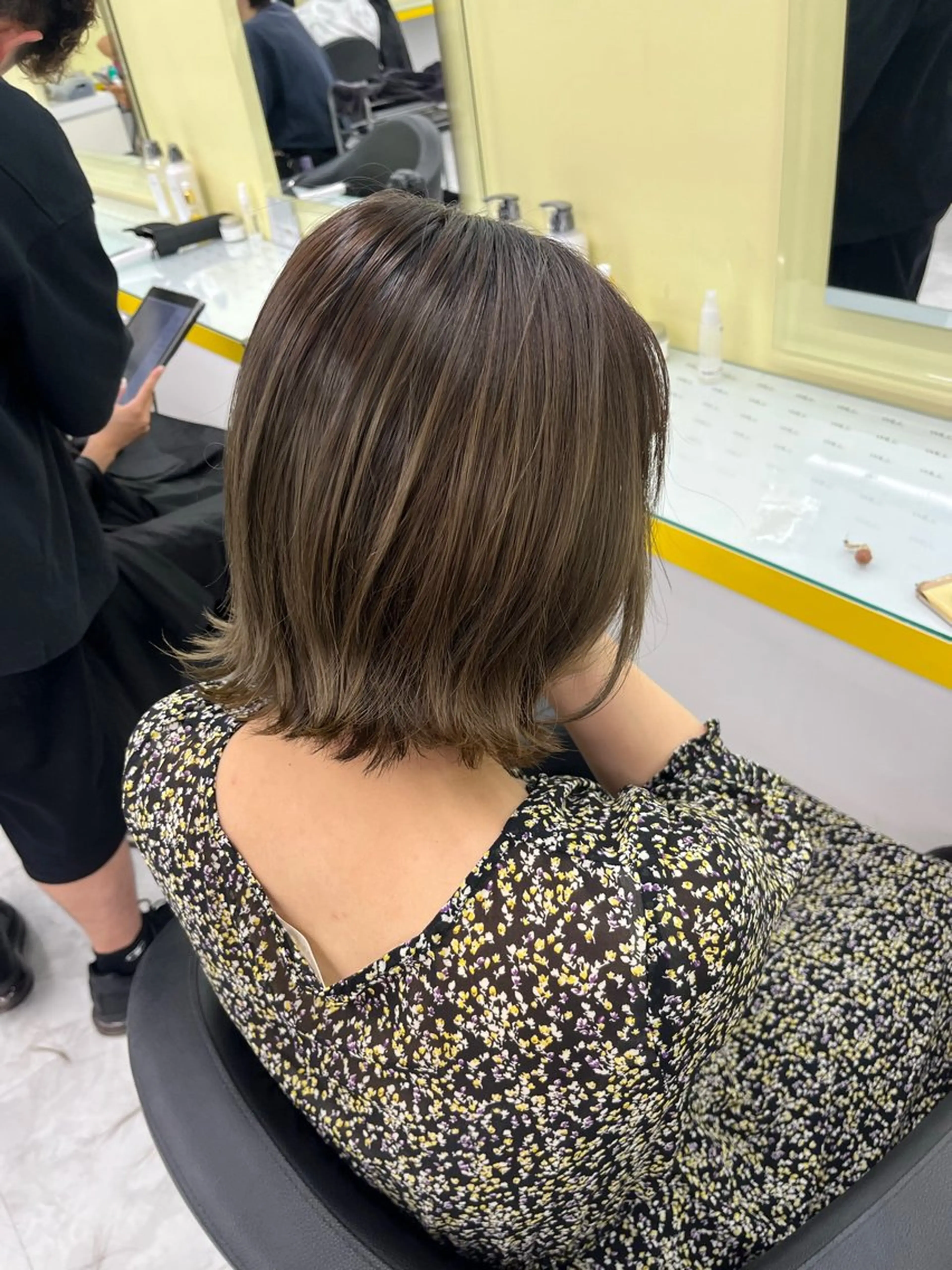カラー カット ヘアカラー トリートメント 似合わせ💗透け感 💗ブリーチなし💗のヘアスタイル