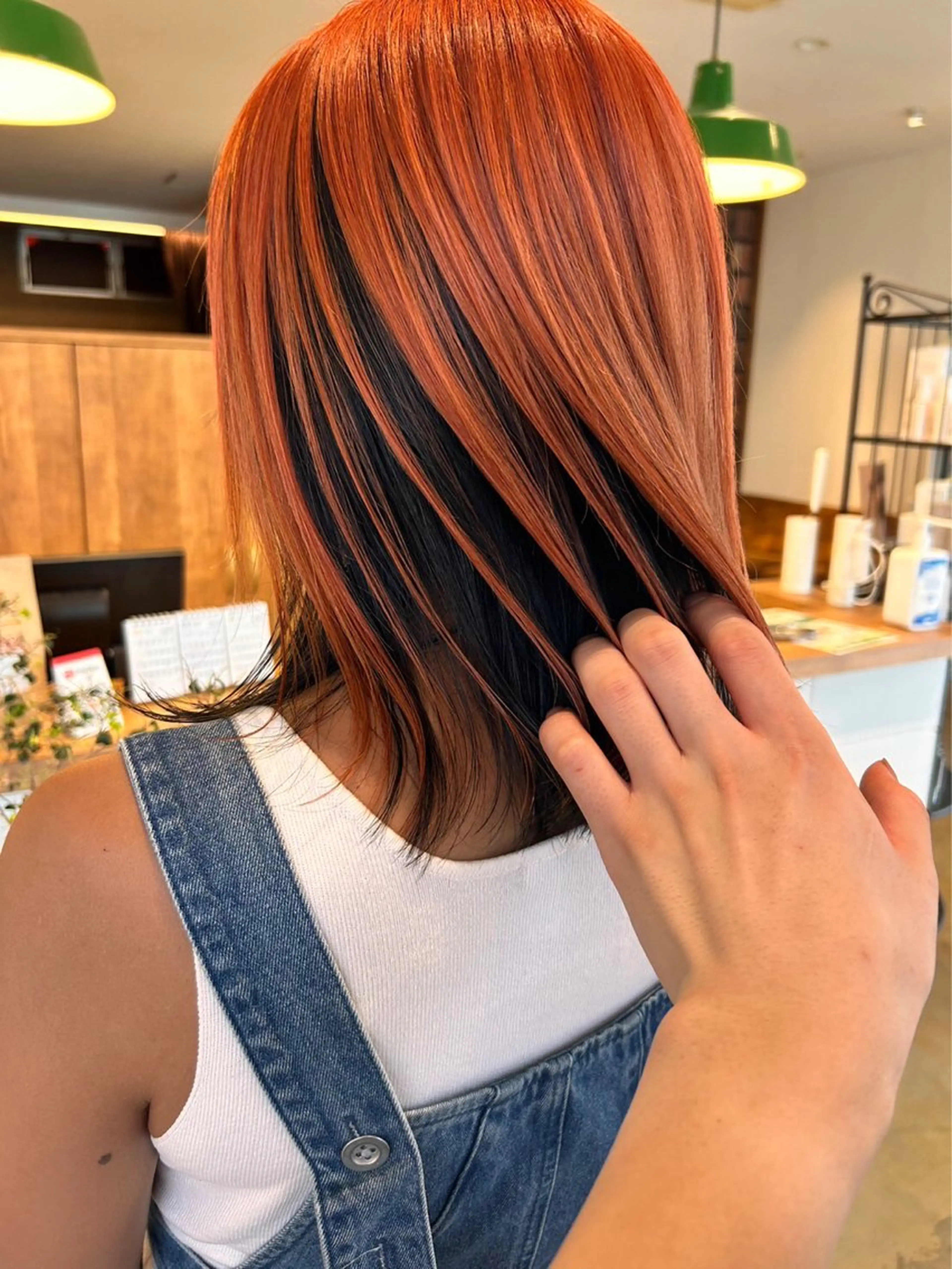ミディアム カラー ヘアアレンジ インナーカラー ヘアカラー ❣️倉敷❣️美髪 カラー能登一成のヘアスタイル
