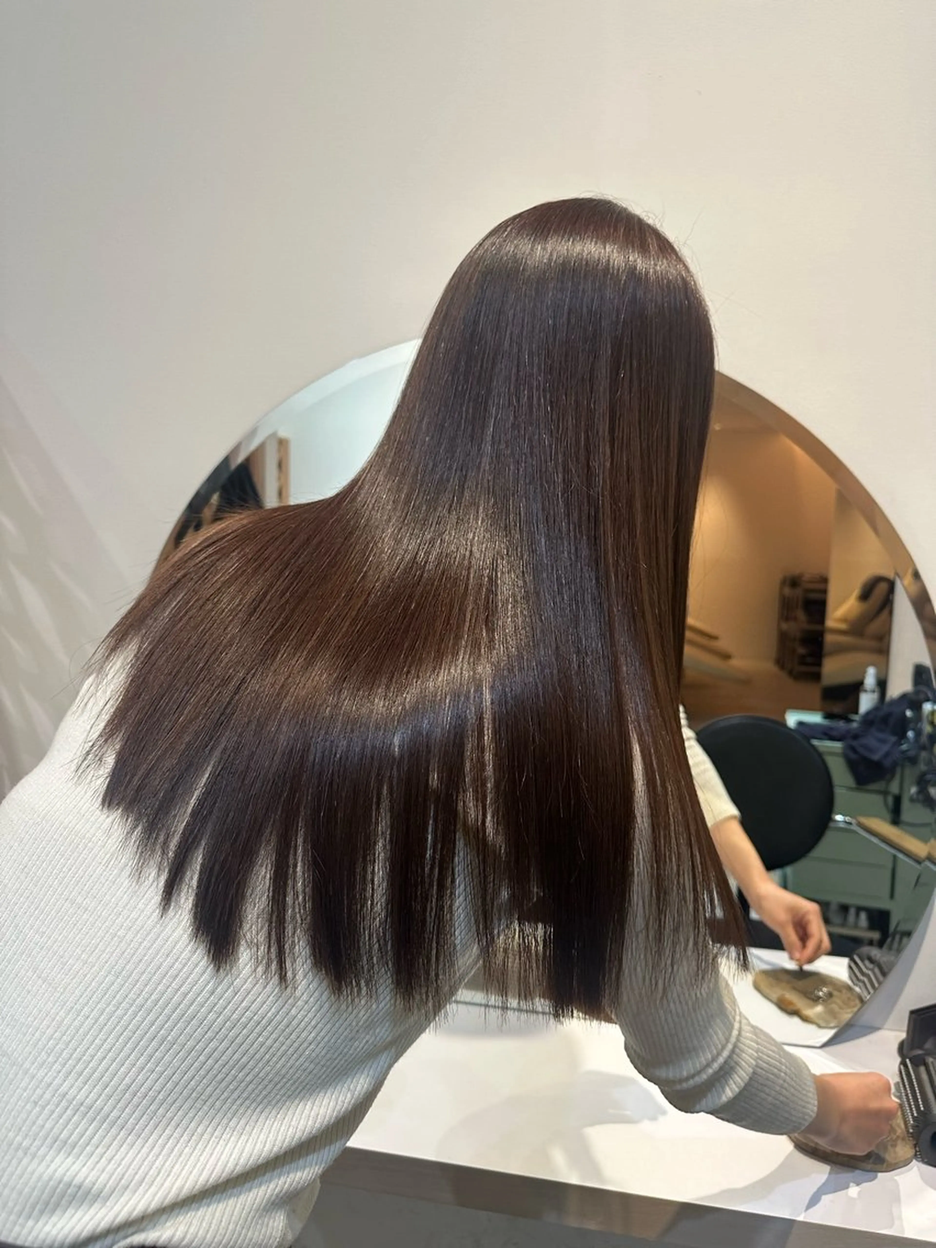 ロング 酸性ストレート カット 縮毛矯正 トリートメント 下北沢suu所属・AYAKA 下北沢suuのヘアスタイル