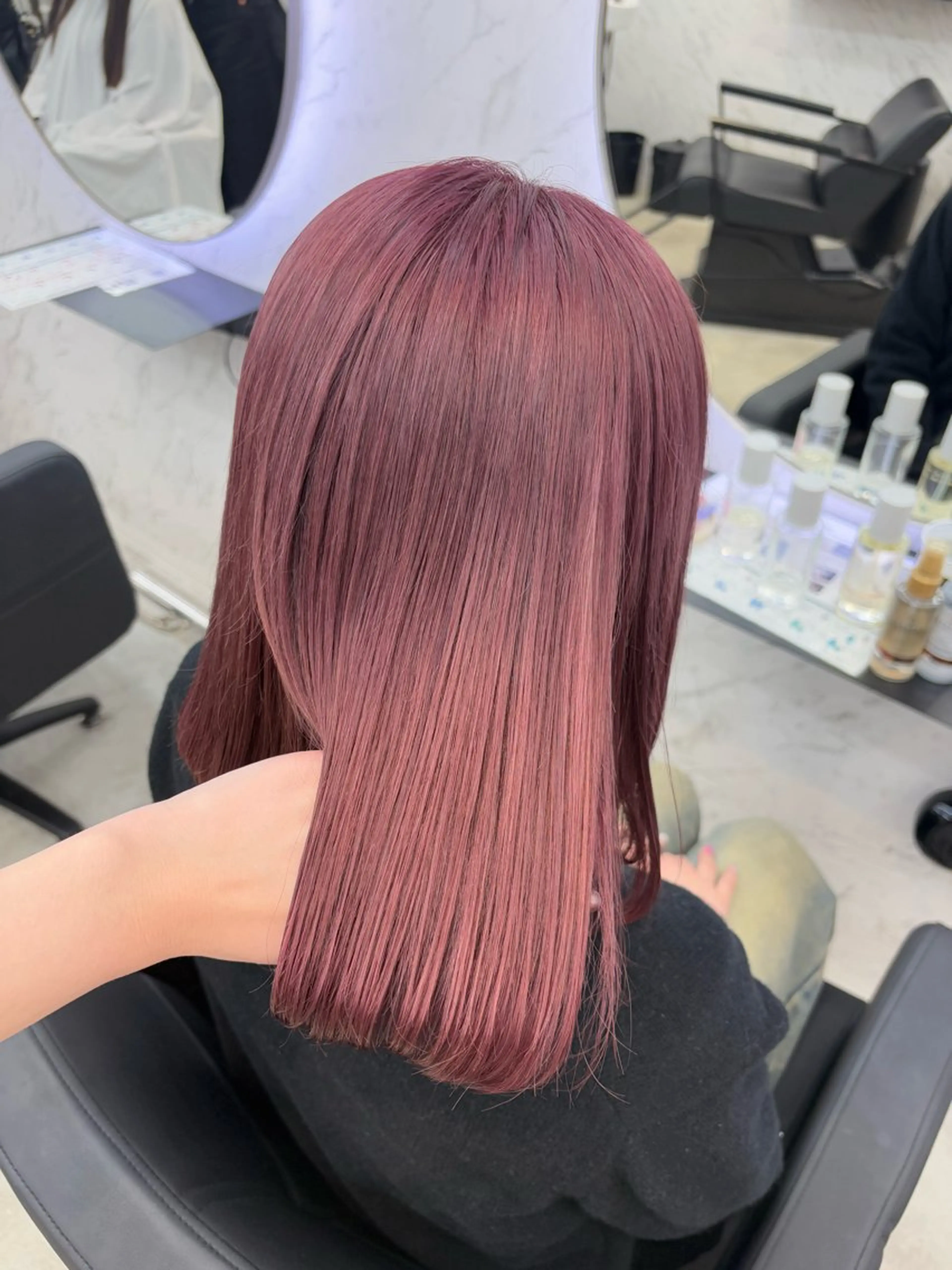 セミロング カラー ラベンダーカラー ピンクカラー ピンクラベンダー ヘアカラー hair salon dot. mooda 韓国風サロン 町田店所属・韓国風ヘア🎀🩶 /♡𝓝𝓸𝓪♡のヘアスタイル