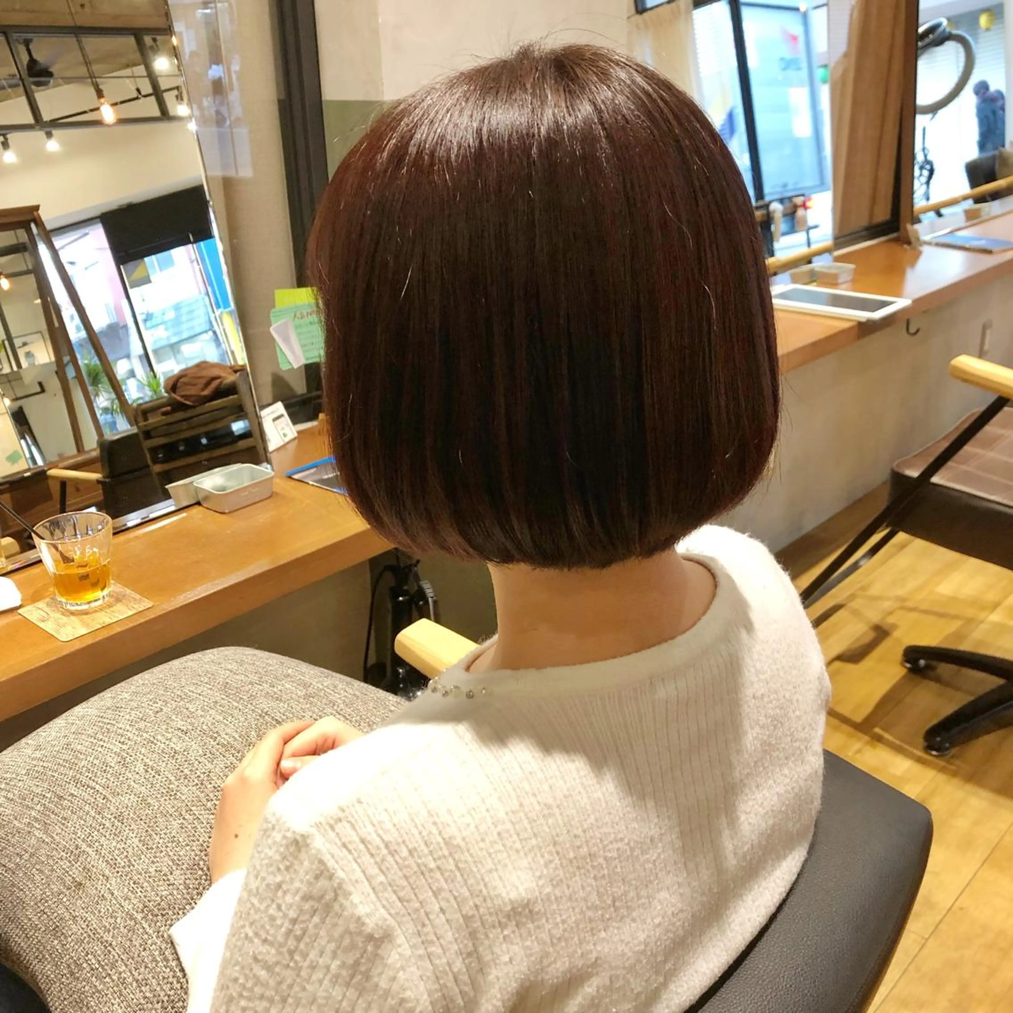 ショート カラー ショートボブ ブラウンカラー ナチュラルブラウン ボブ ショートヘア ◇おの あすか◇のヘアスタイル