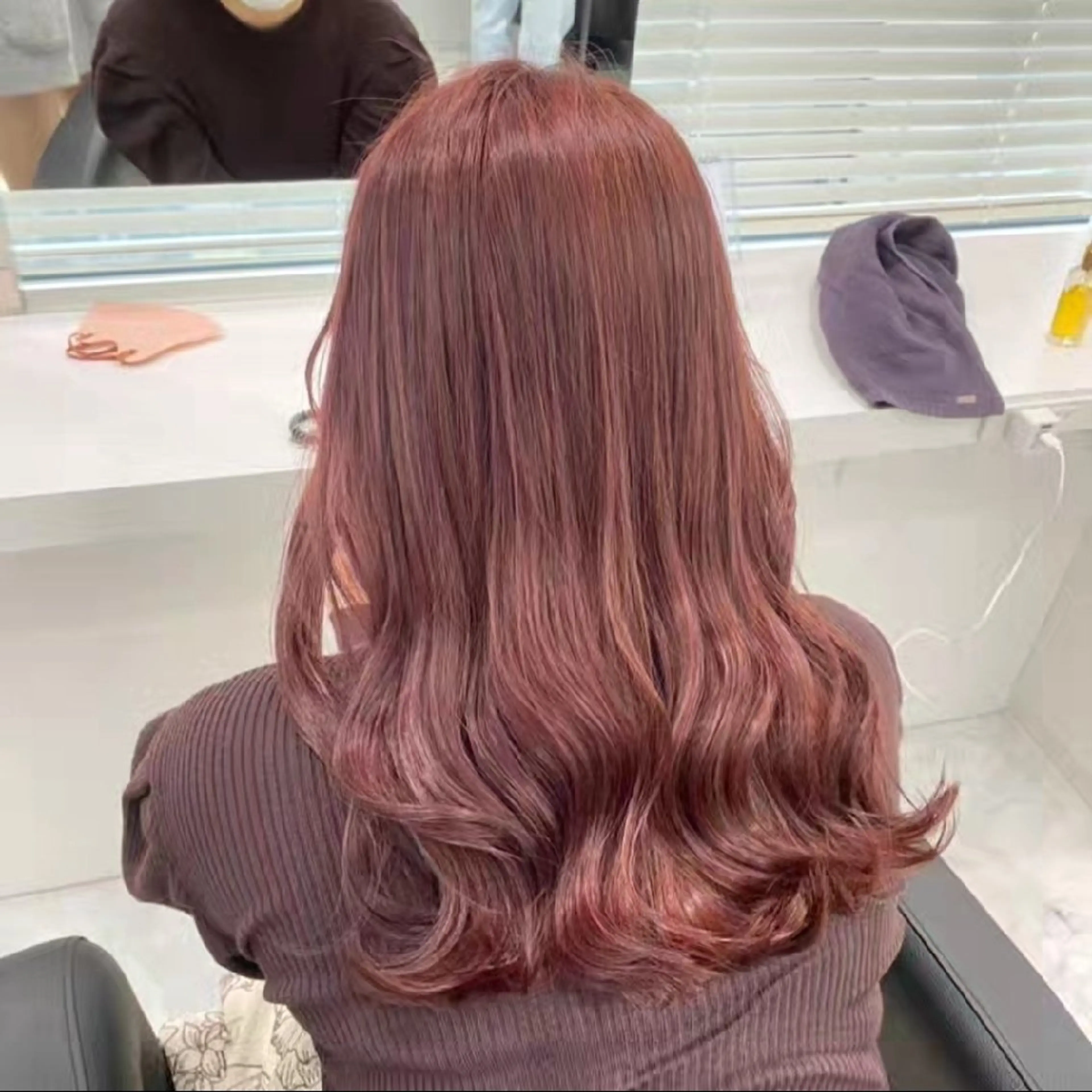 ロング カラー ヘアアレンジ ブラウンカラー 透明感カラー オレンジ ピンクカラー ロング 銀座/ショート/ メンズ/HINOKIのヘアスタイル