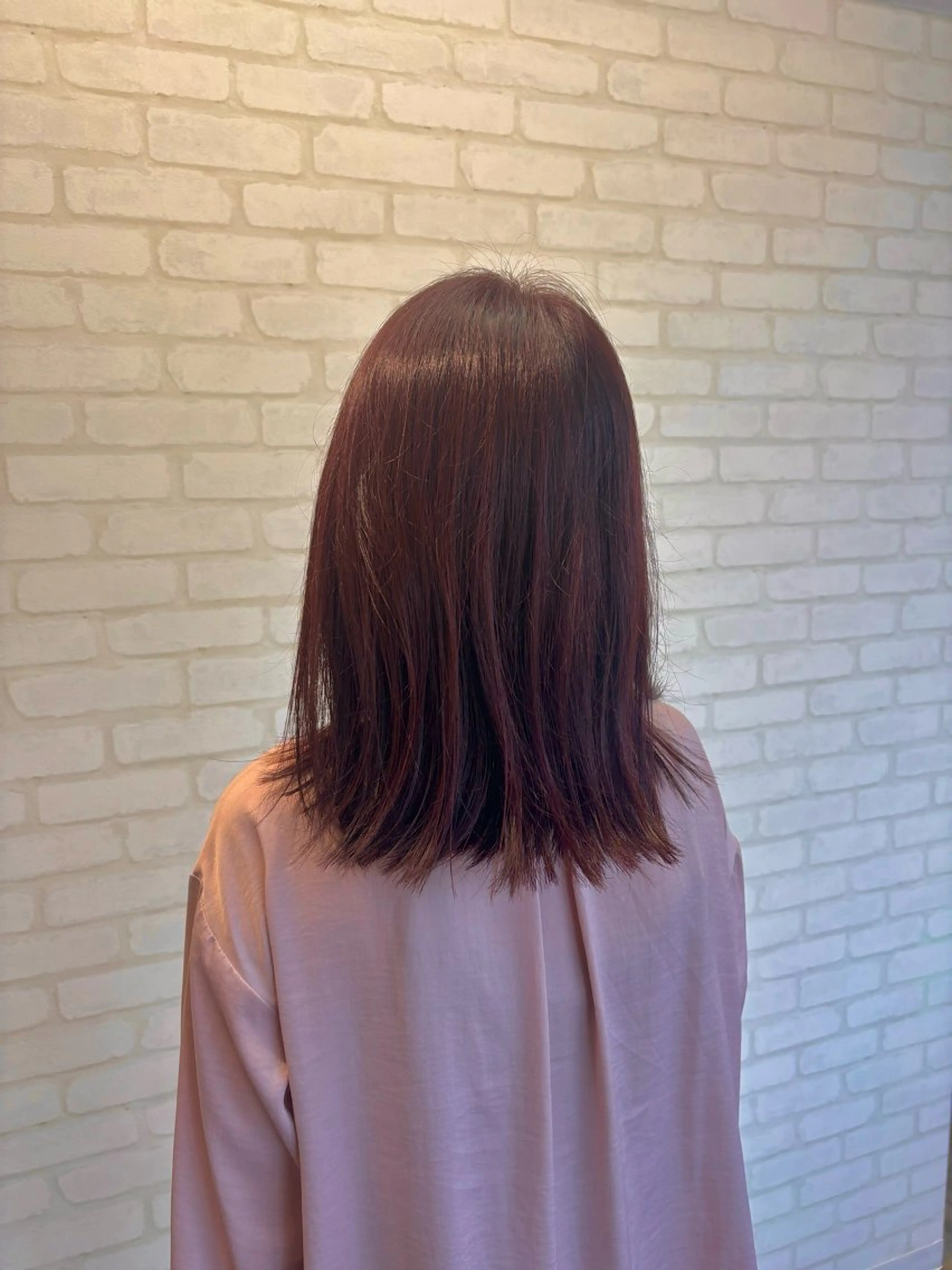 セミロング カラー ブリーチ ブリーチなしカラー ヘアカラー トリートメント TOMOYA /カラー・縮毛のヘアスタイル