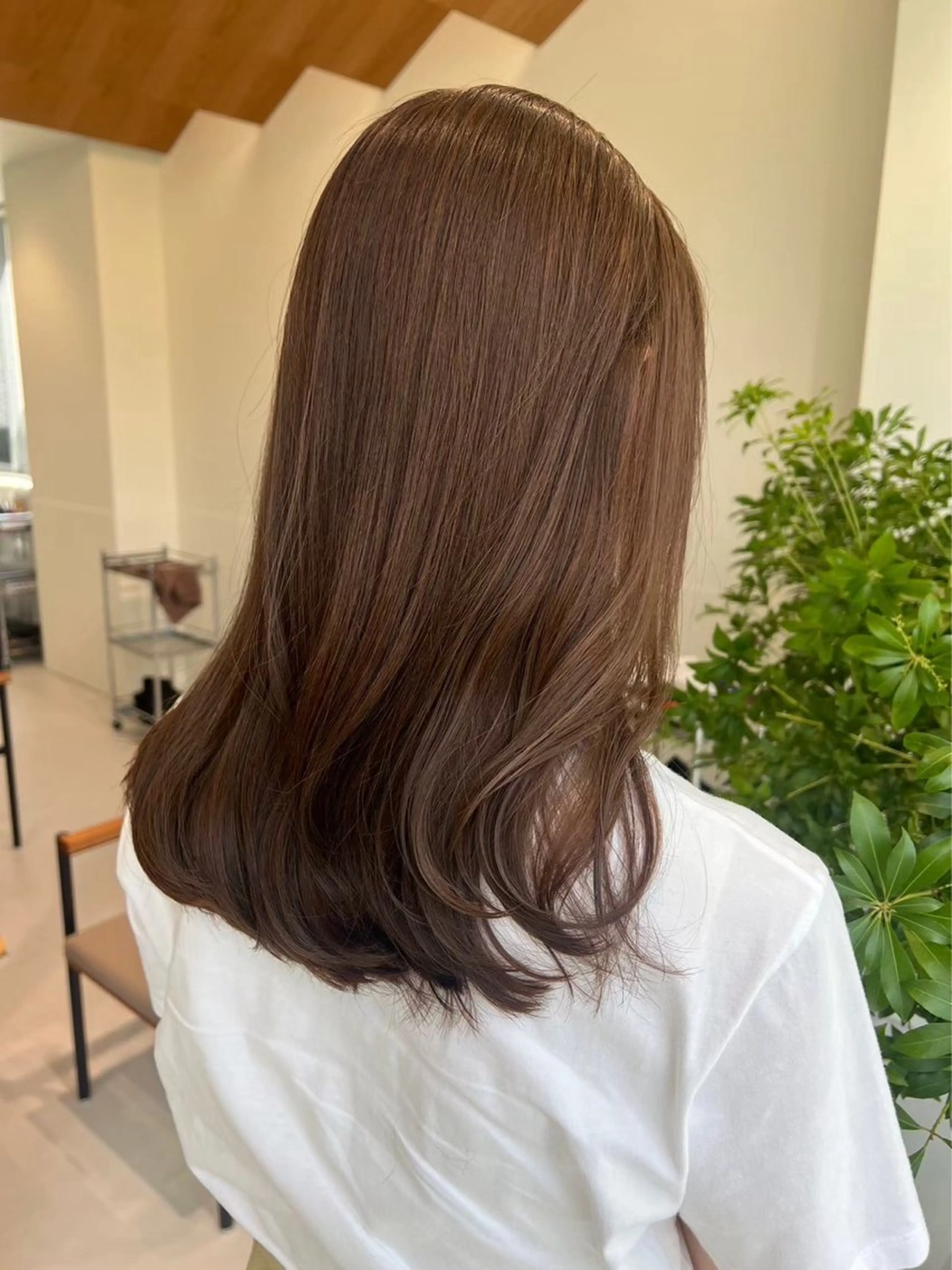 セミロング カラー カット ヘアカラー トリートメント ふんわりテディピンク /mao🧸🎀のヘアスタイル