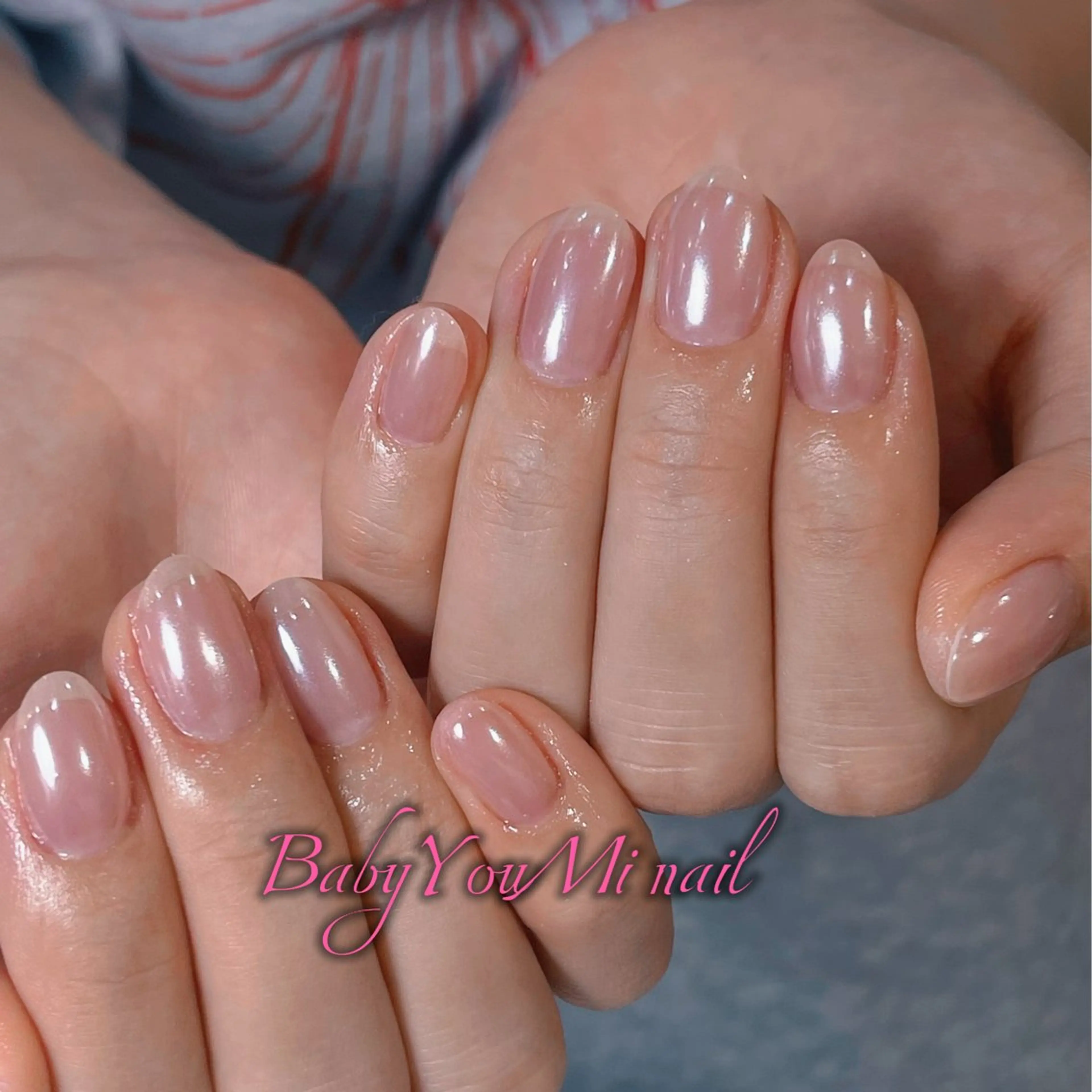 ネイル オーロラネイル フラワーネイル フットネイル フレンチネイル ジェルネイル ハンドネイル BabyYouMi ねねのネイルデザイン