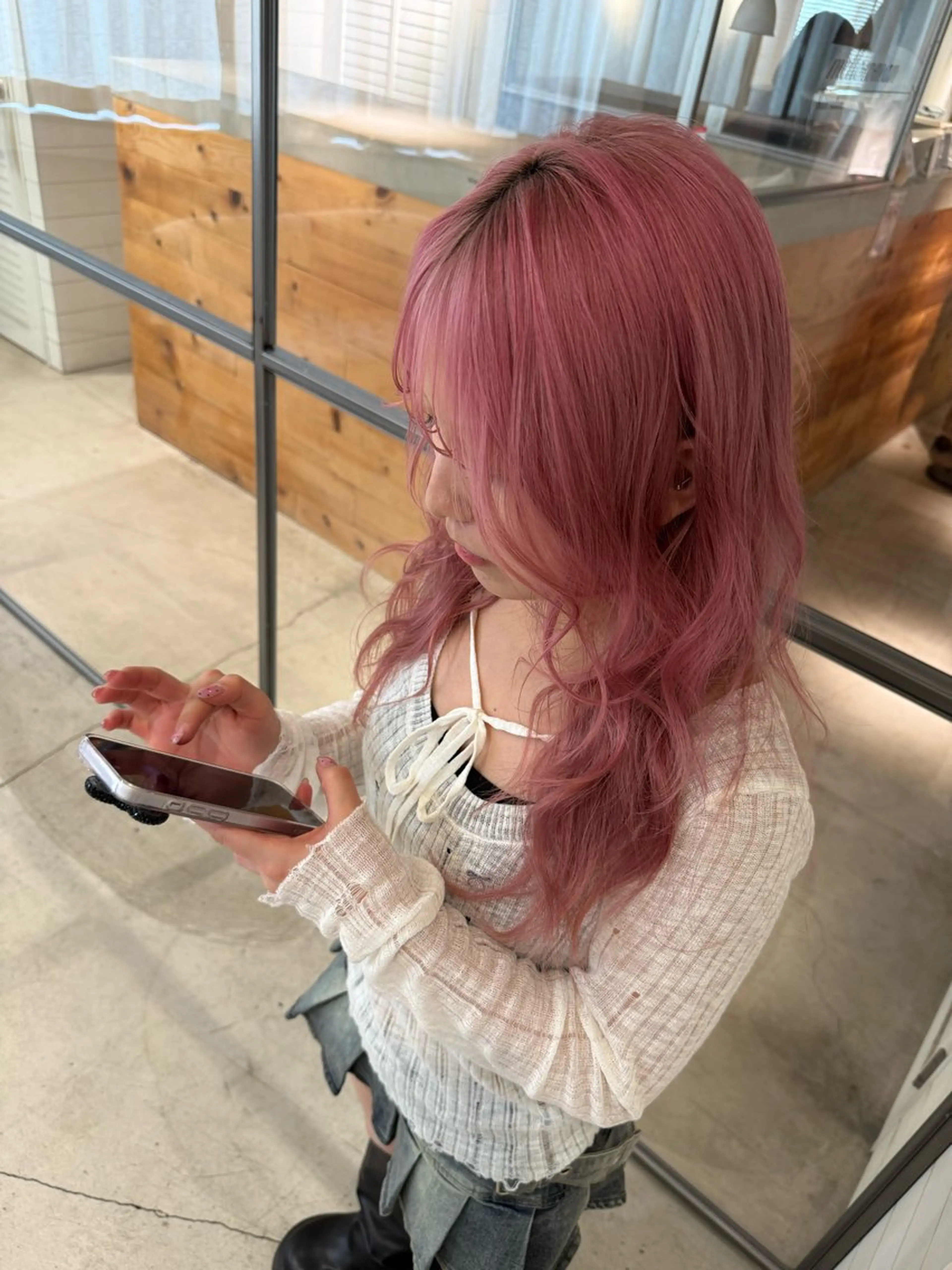 ロング カラー ブリーチ ケアブリーチ mellowman所属・⟡.·カリン/暗髪/ 艶髪/レイヤー⟡.·のヘアスタイル