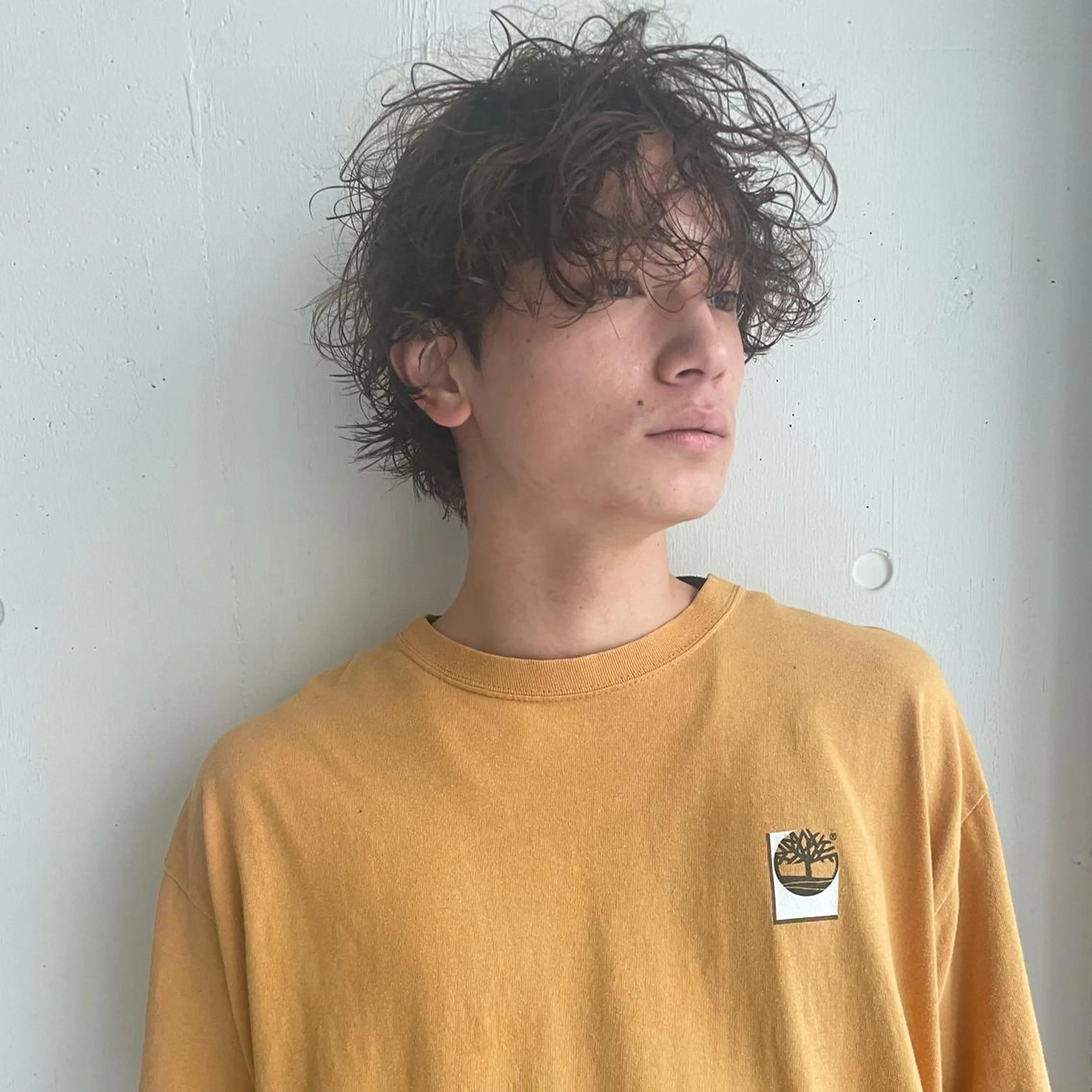 パーマ メンズ ショートボブ メンズブリーチ フェードカット メンズハイライト メンズハイトーン カット パーマ 🌈圧倒的デザイン パーマ　関和希のヘアスタイル