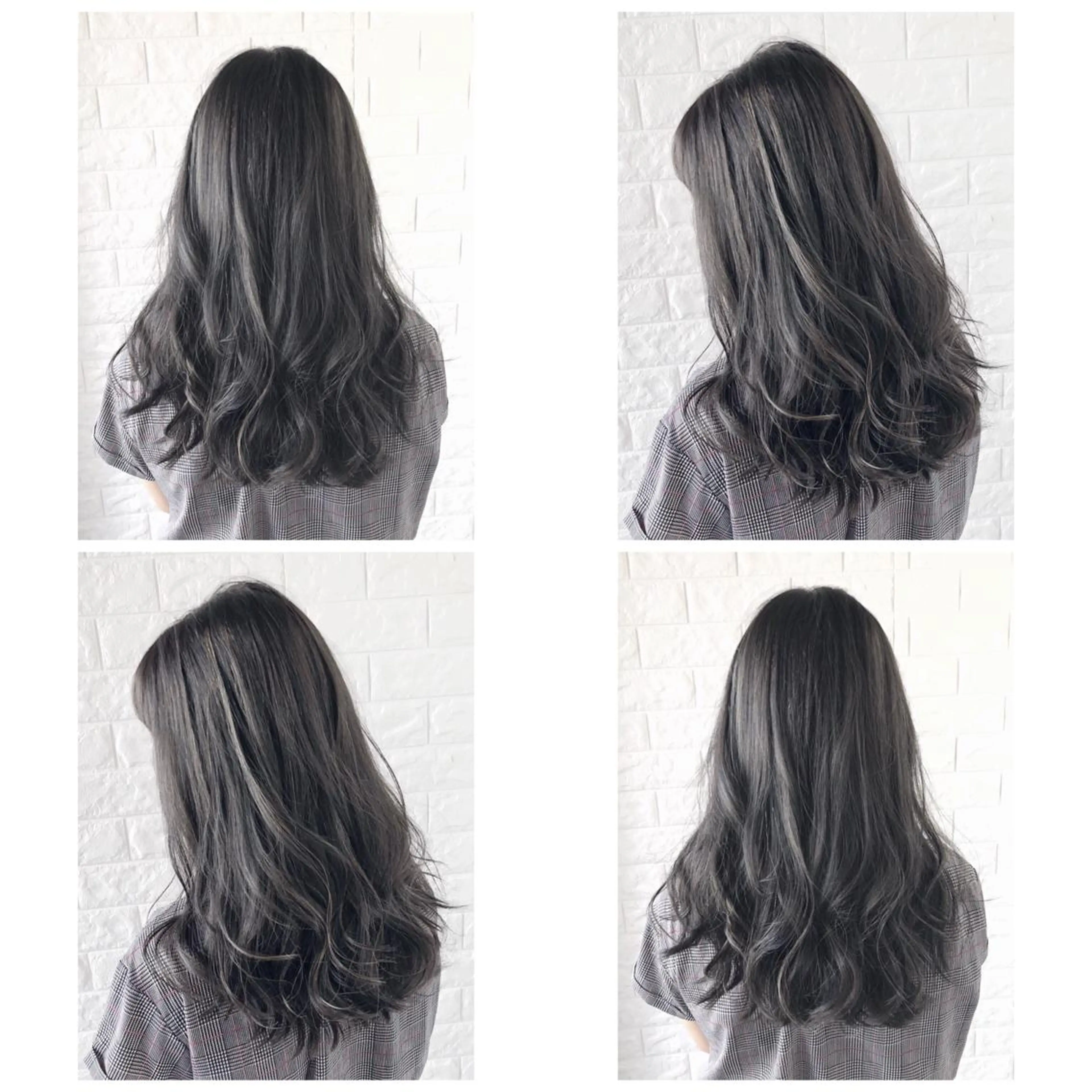 セミロング カラー グレージュ ハイライトカラー イルミナカラー 外国人風カラー ハイライト KIZU 髪質改善 オカルト怪談のヘアスタイル