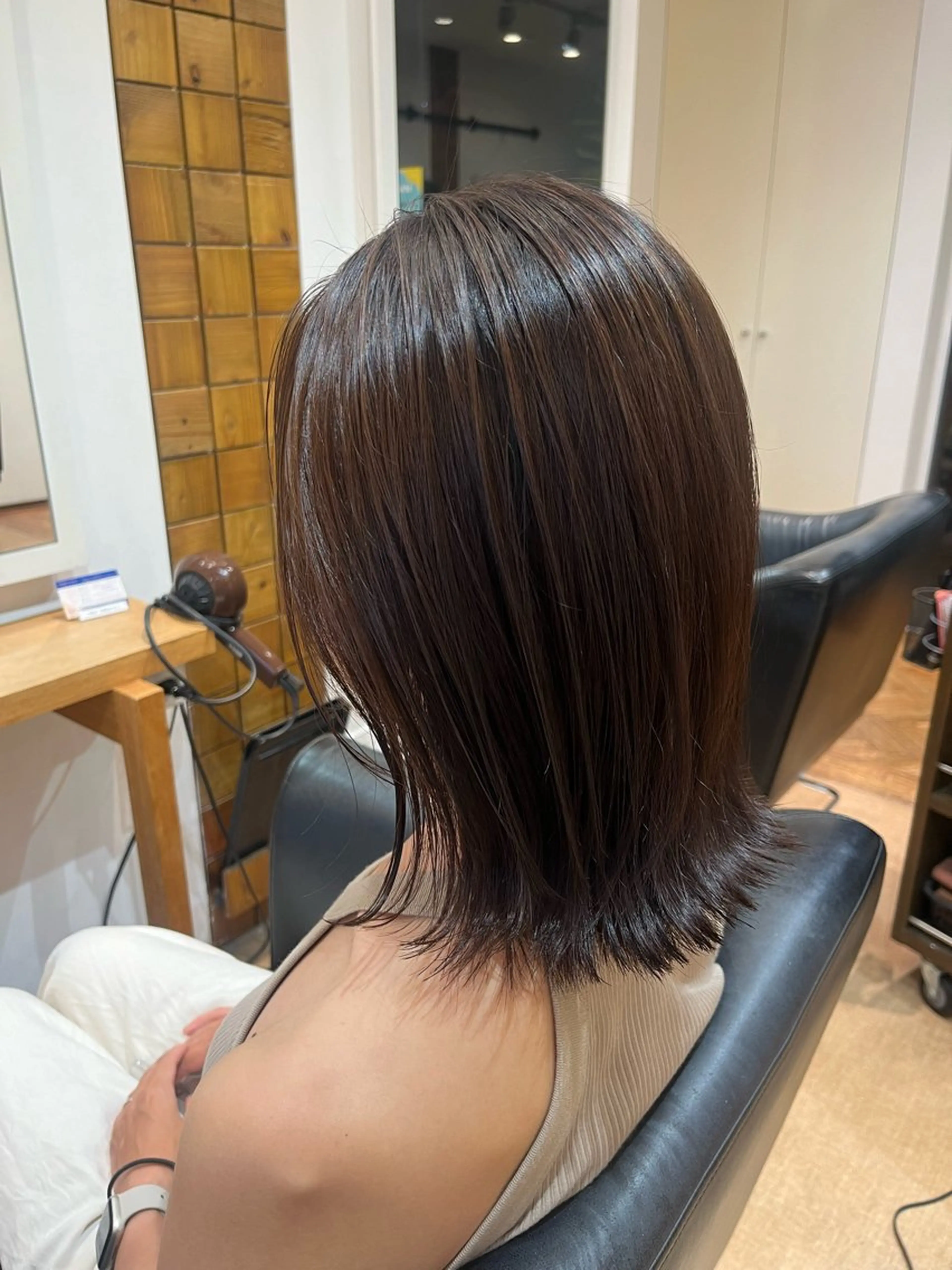 ミディアム カラー カット ヘアカラー 池田 遥香のヘアスタイル