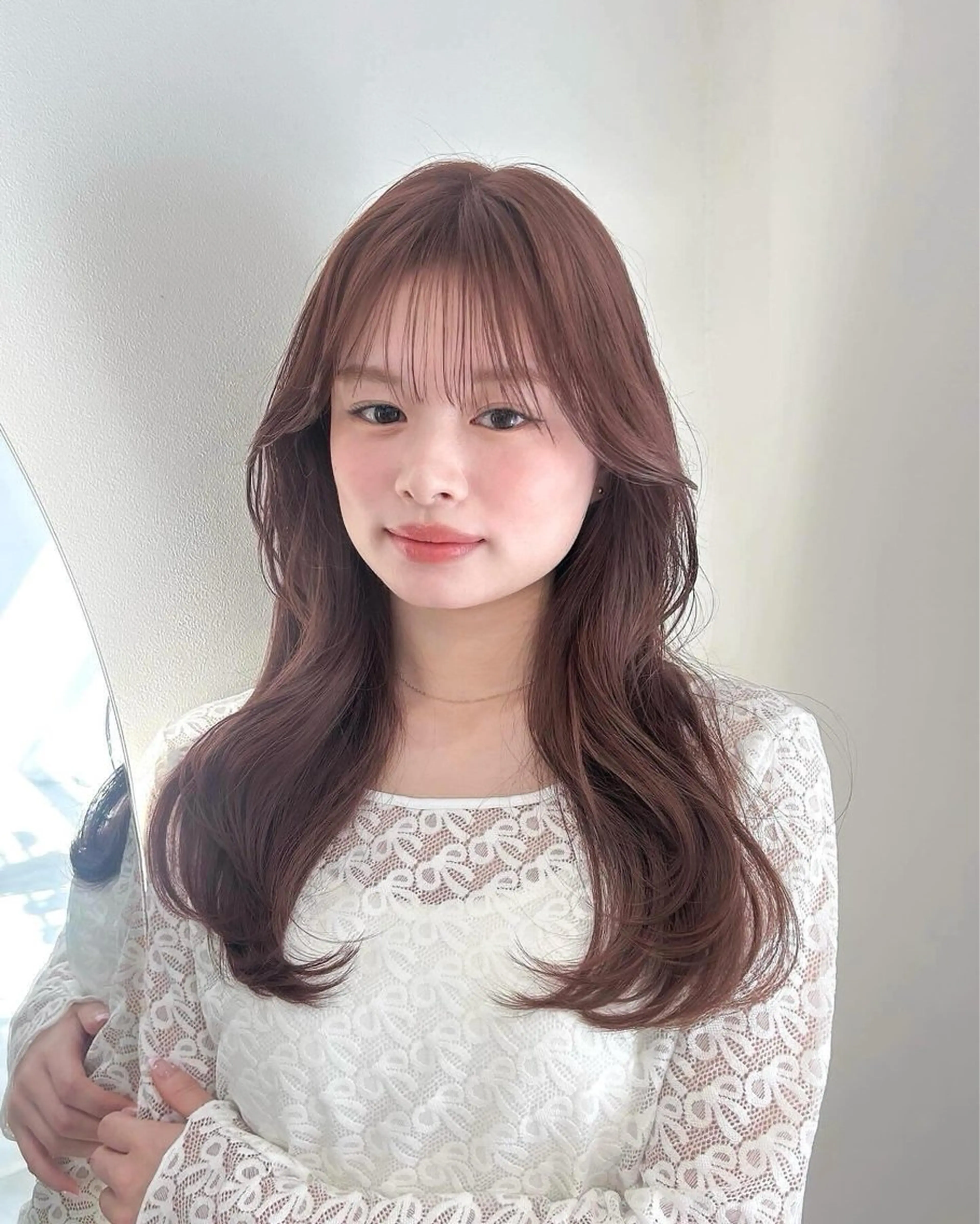 ロング 顔周りカット ミディアムヘア Chifumiのヘアスタイル