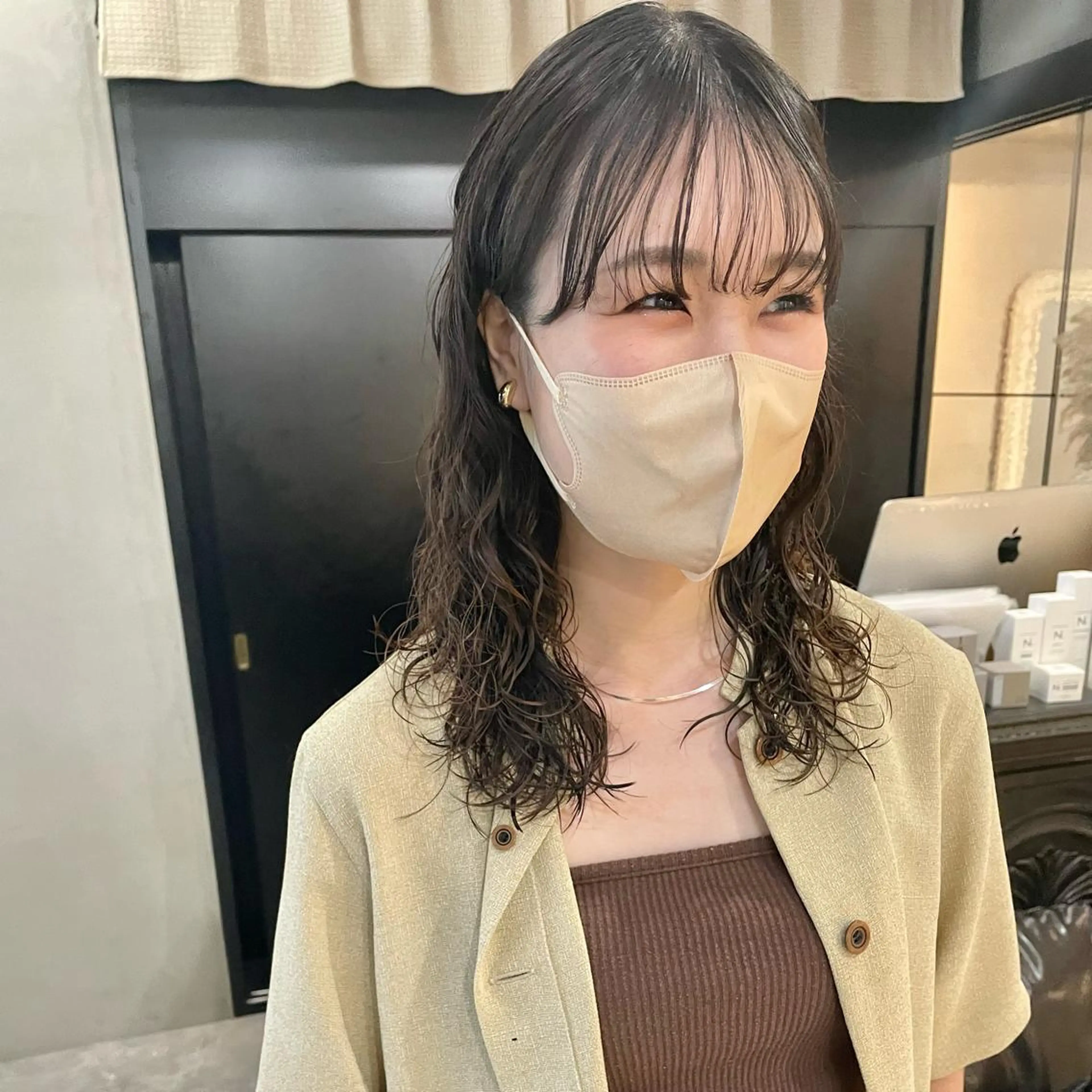 ミディアム パーマ マツエク・マツパ カット パーマ トリートメント ショート・ボブ ・ウルフ✂︎IMAIのヘアスタイル