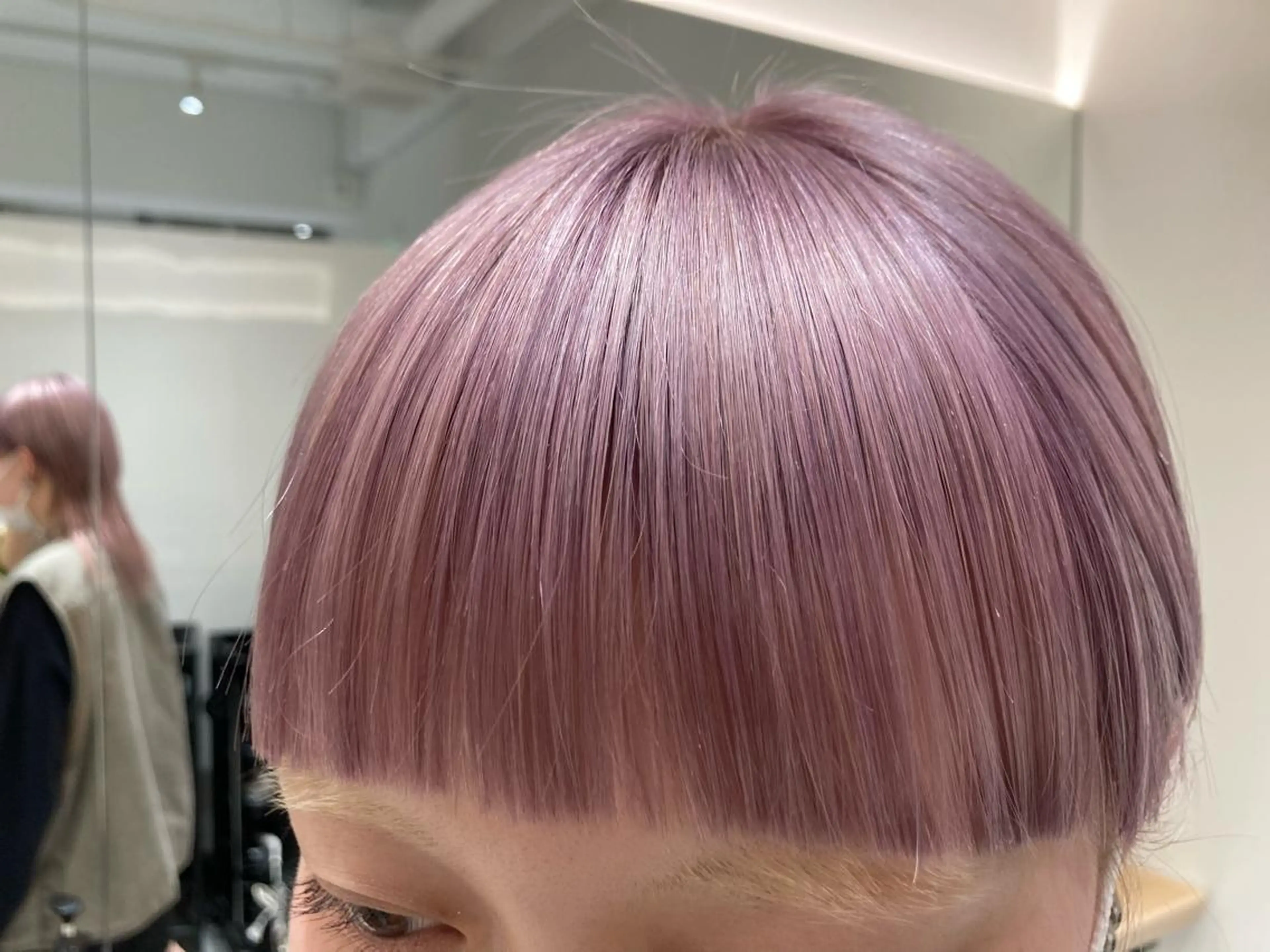 カラー ヘアアレンジ ブリーチ ヘアカラー トリートメント 垢抜け韓国風ヘア カラーMIKUのヘアスタイル