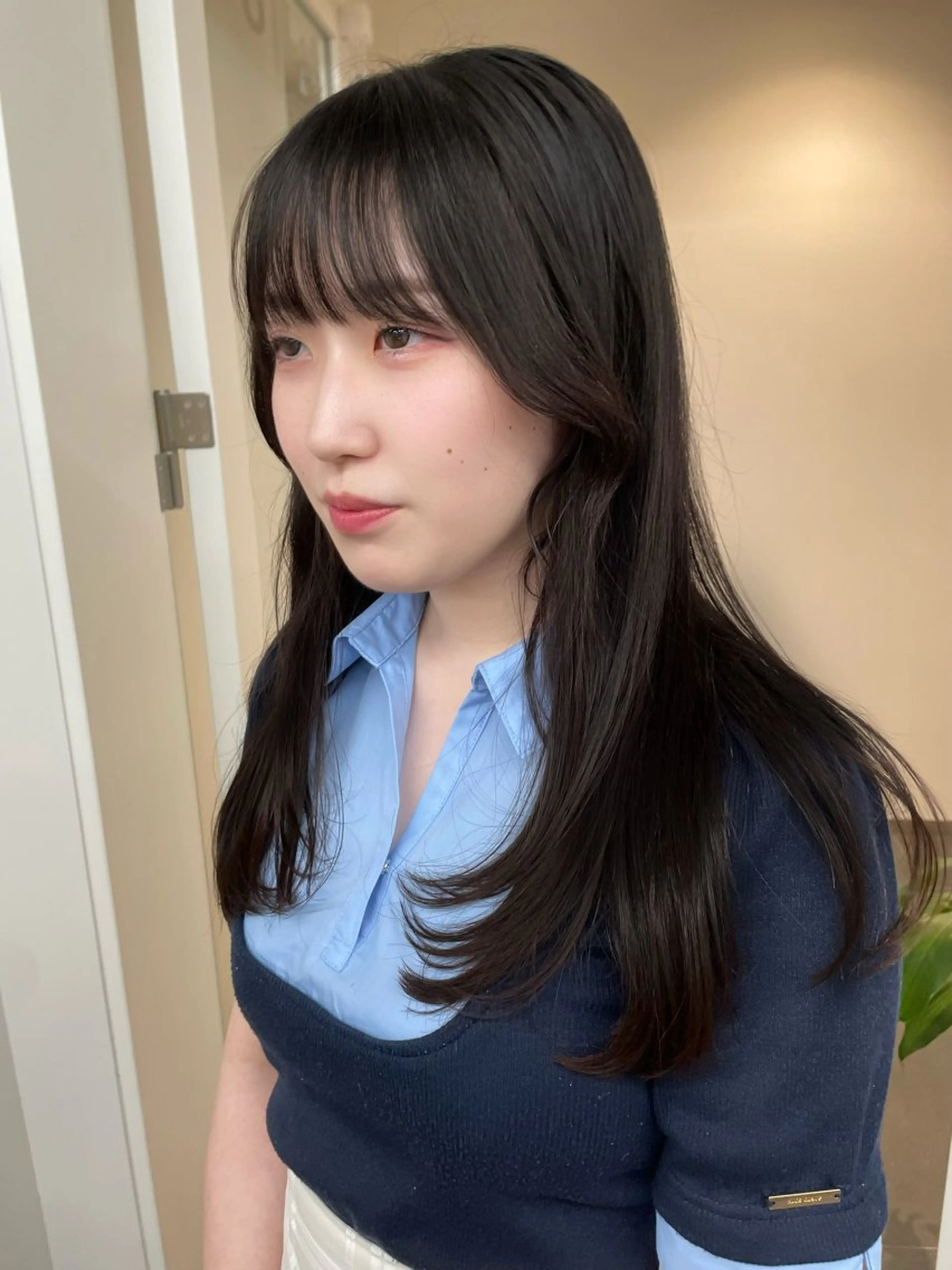 セミロング セミロングパーマ ボブ くせ毛 ハッシュカット レイヤーカット カット 縮毛矯正 レイヤーパーマ/ ショートパーマ/横浜のヘアスタイル
