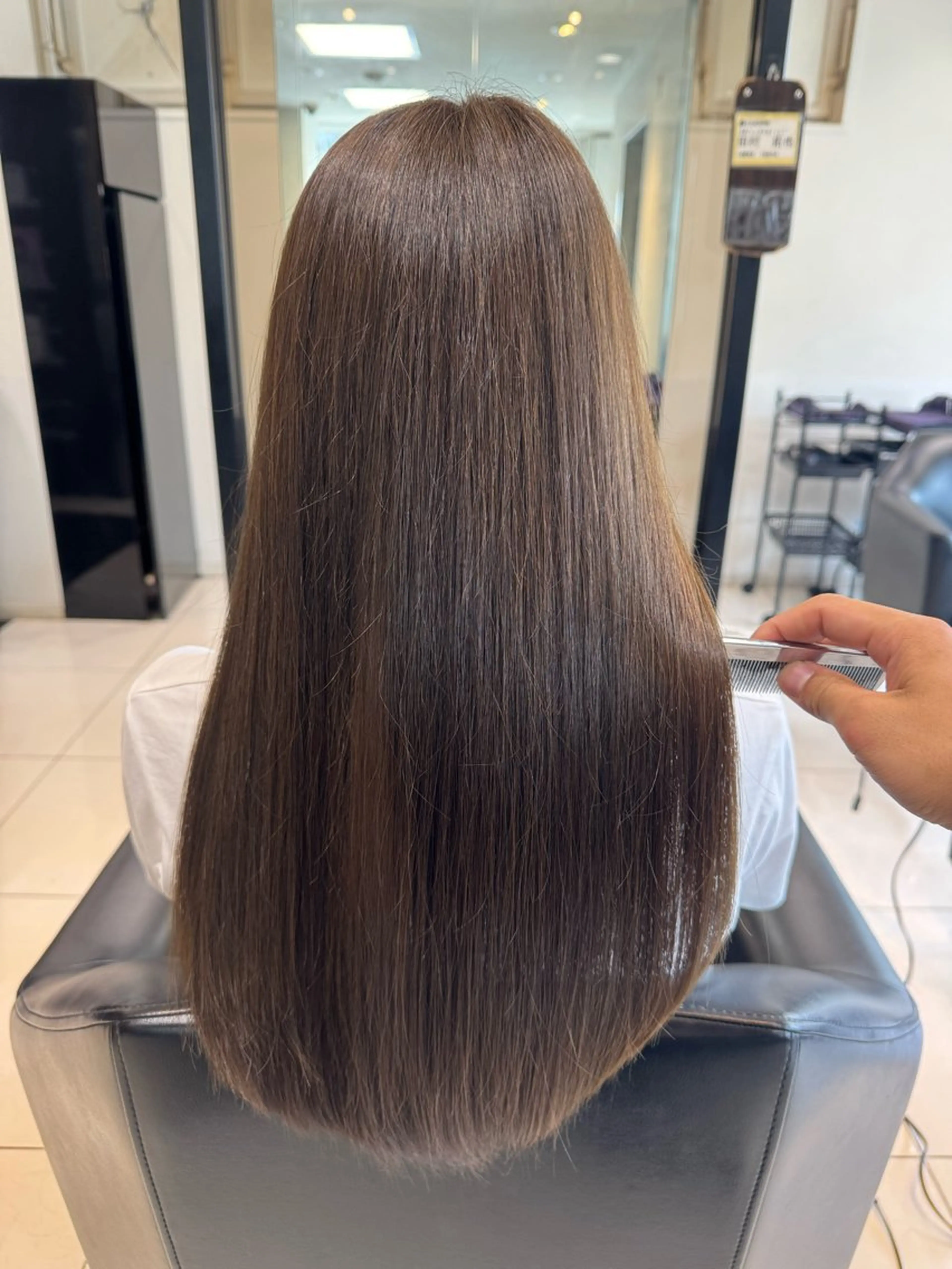平日限定】カット＋カラー＋Aujua4ステップ【ブルーブラックレイヤーカット暖色カラー 赤み消しカラー】の写真