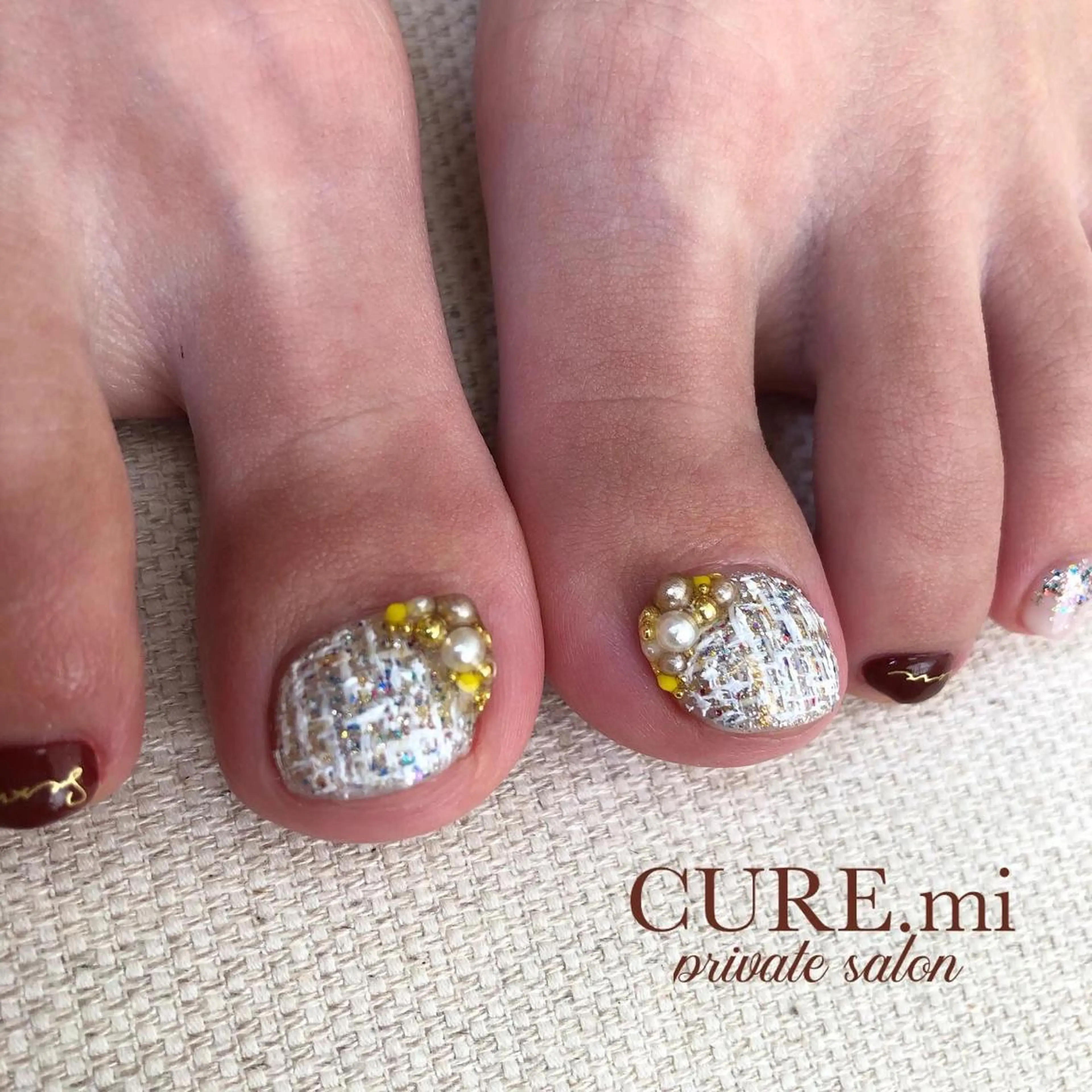 ネイル フットネイル ツイードネイル 冬ネイル フットネイル 伊藤 美香のその他イメージ