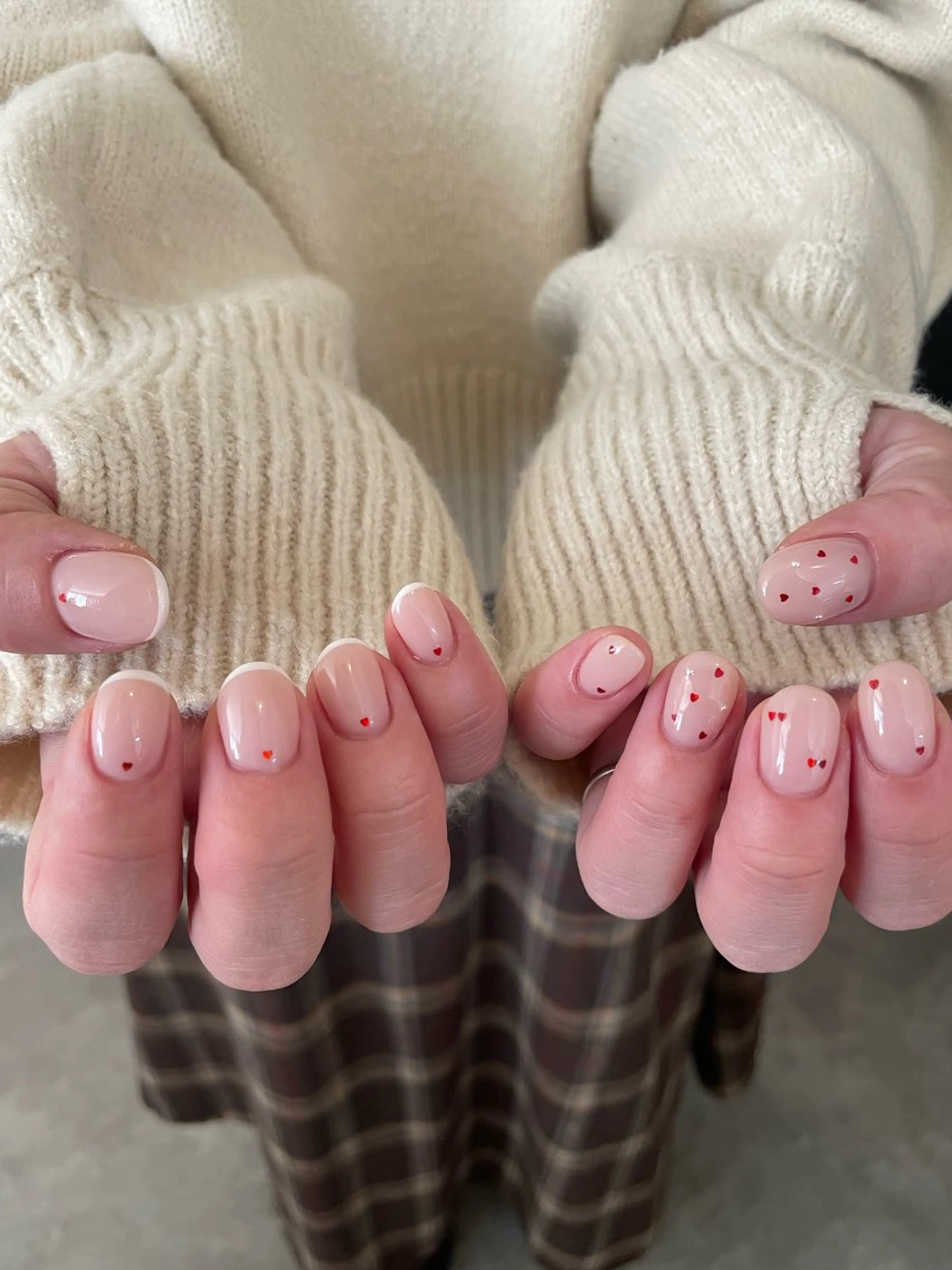 ネイル ハート ハンドネイル roof nailのネイルデザイン