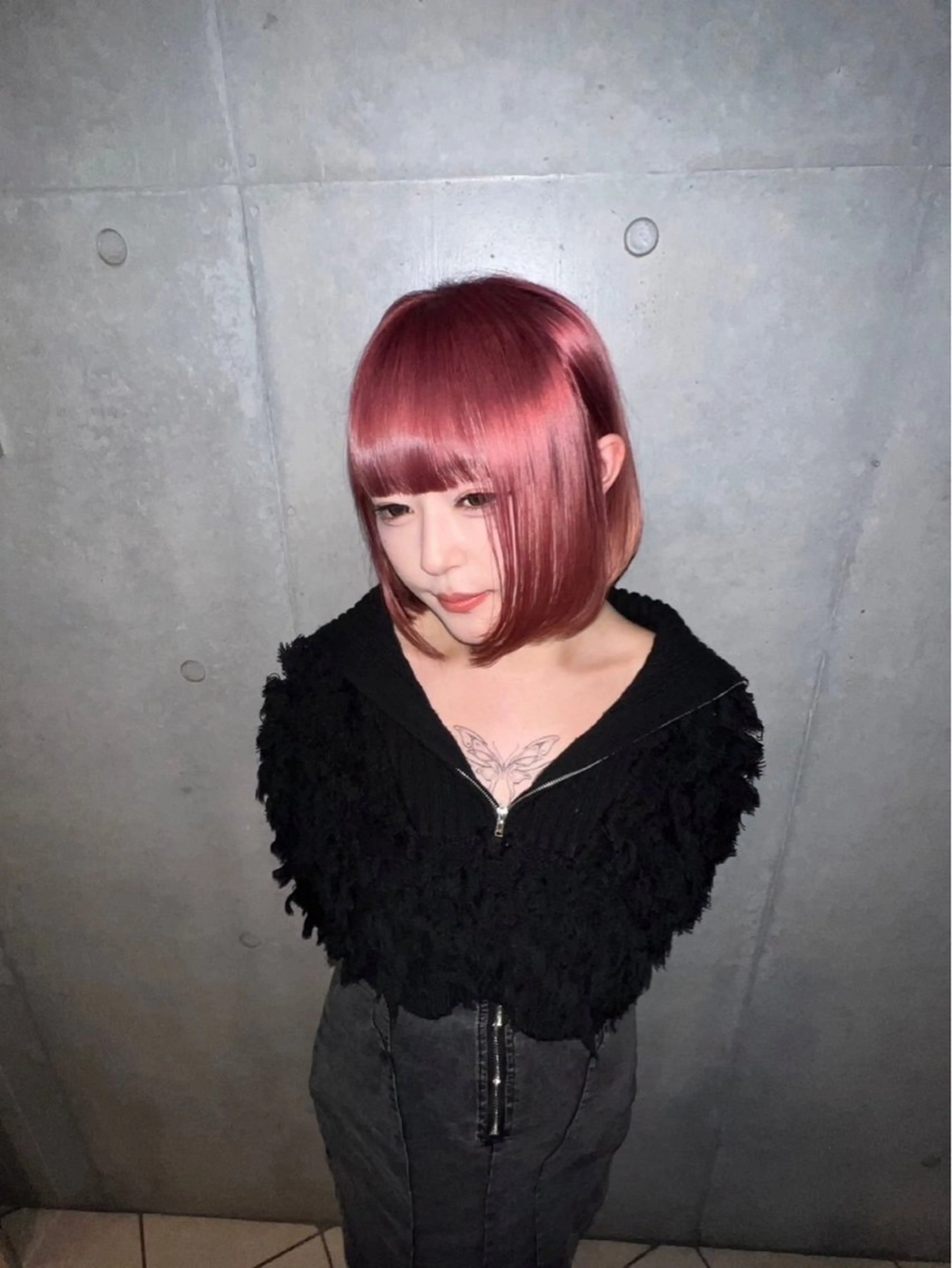 ショート カラー ブリーチ 透明感カラー ハイトーンカラー レッドカラー ボブ ヘアカラー トリートメント RYOTA /GARTE髪質改善のヘアスタイル