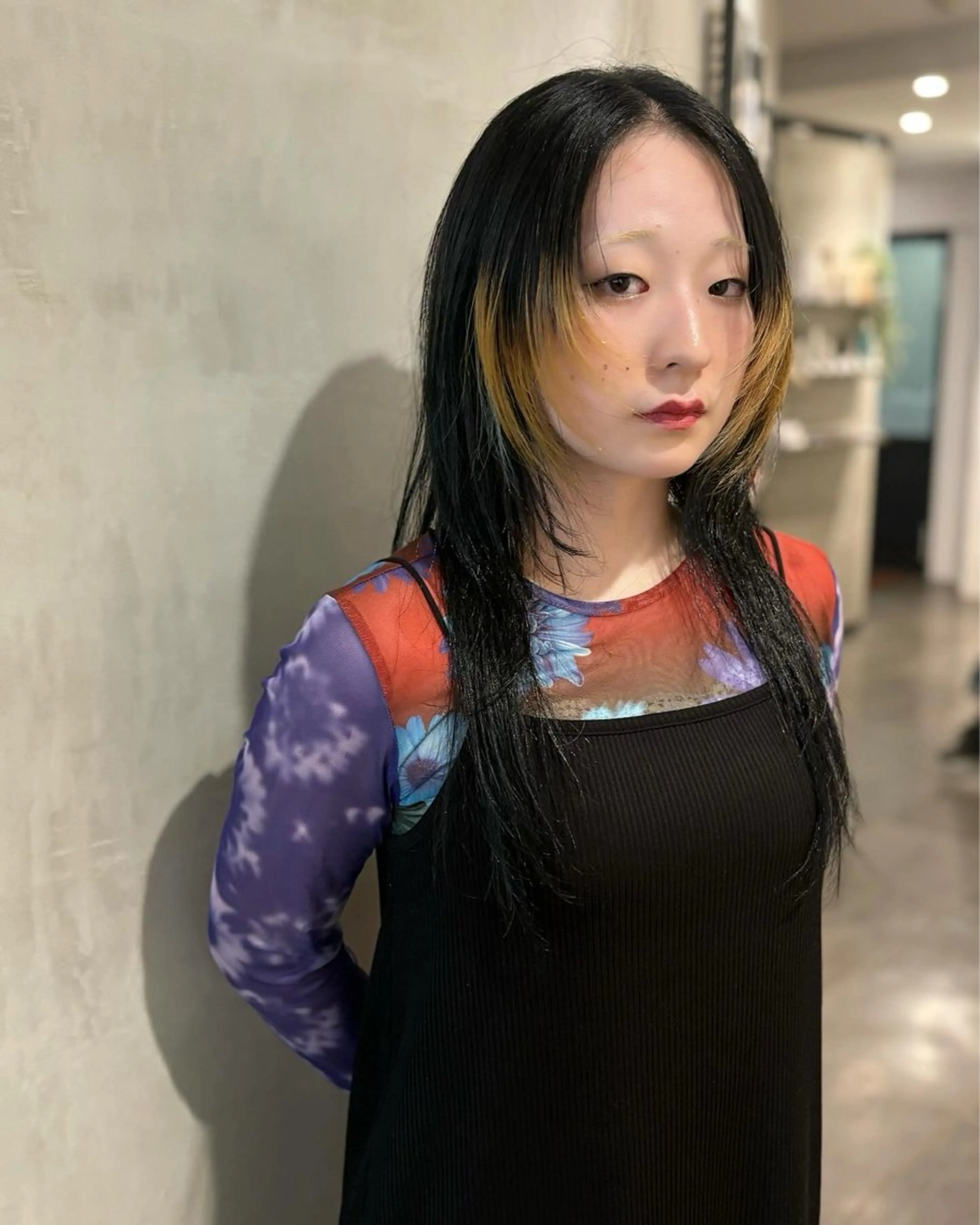 ロング カラー ヘアカラー トリートメント 優 作のヘアスタイル