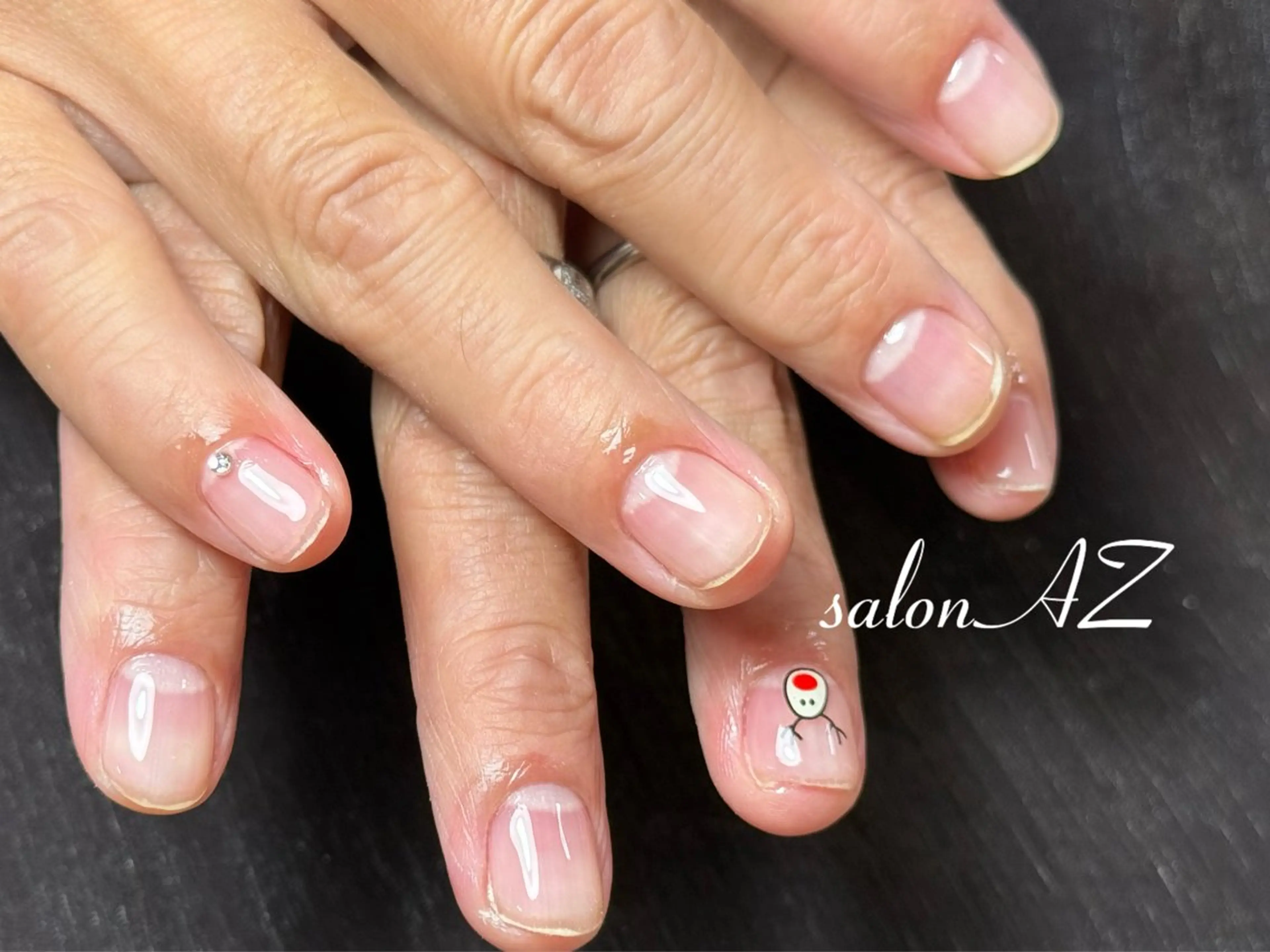 ネイル アートネイル 長さ出し フットネイル フレンチネイル ジェルネイル ハンドネイル salon AZのネイルデザイン