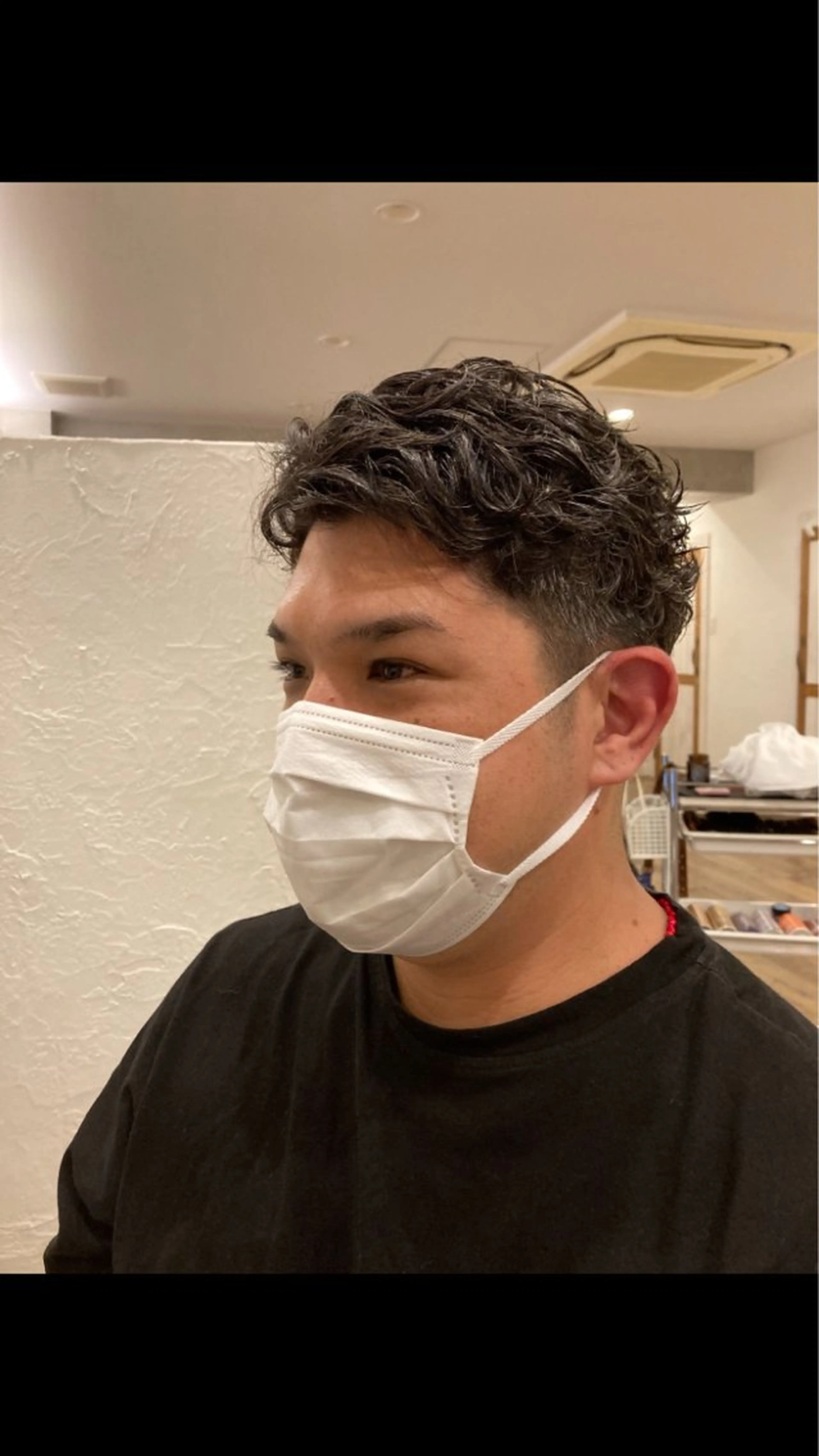パーマ メンズ メンズパーマ 刈り上げ ルピナス中田店長 山口大地のヘアスタイル