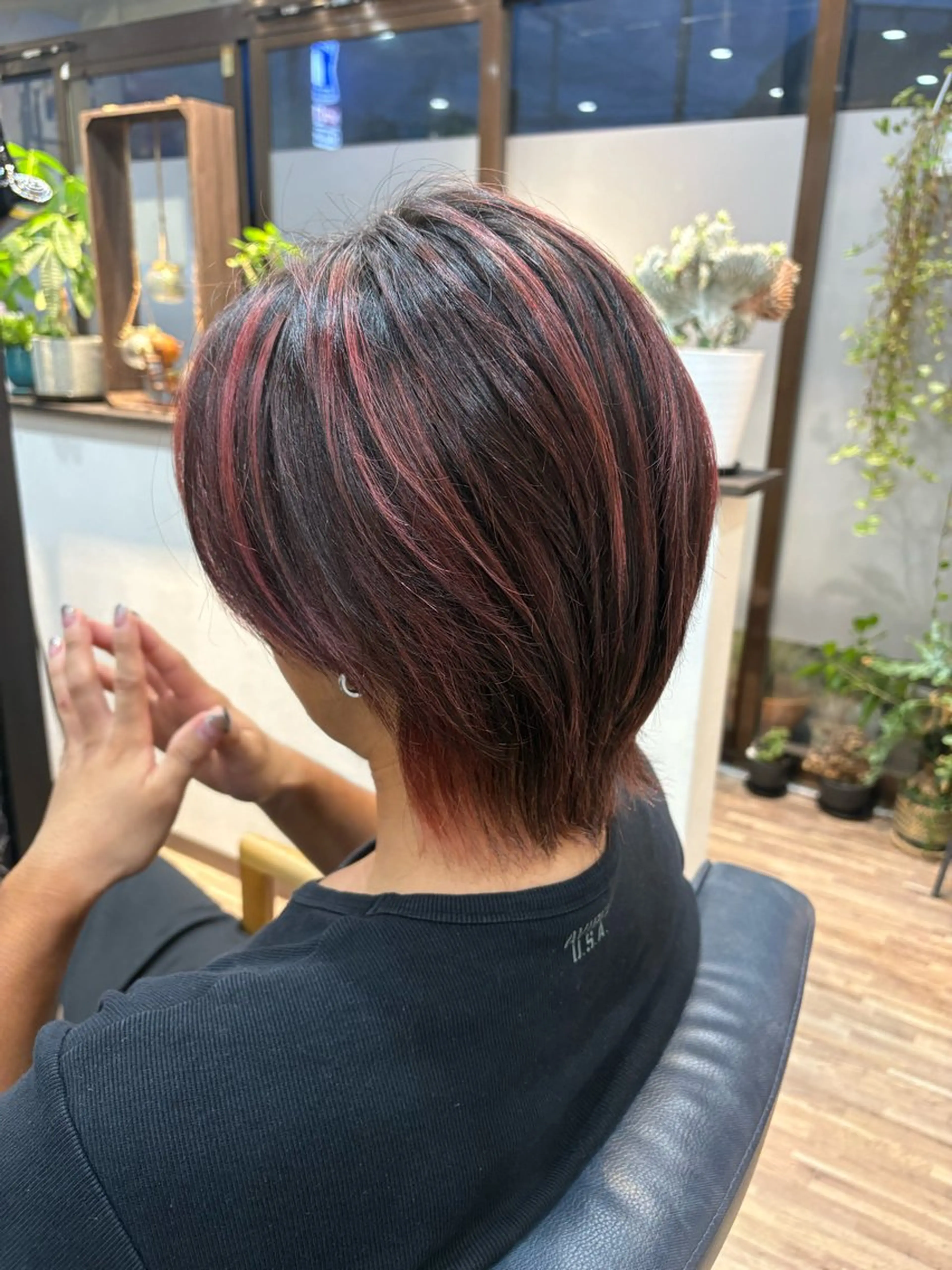 ミディアム カラー メンズ メンズハイライト ハイライトカラー ハイライト ヘアカラー ナギサ 🐶のヘアスタイル