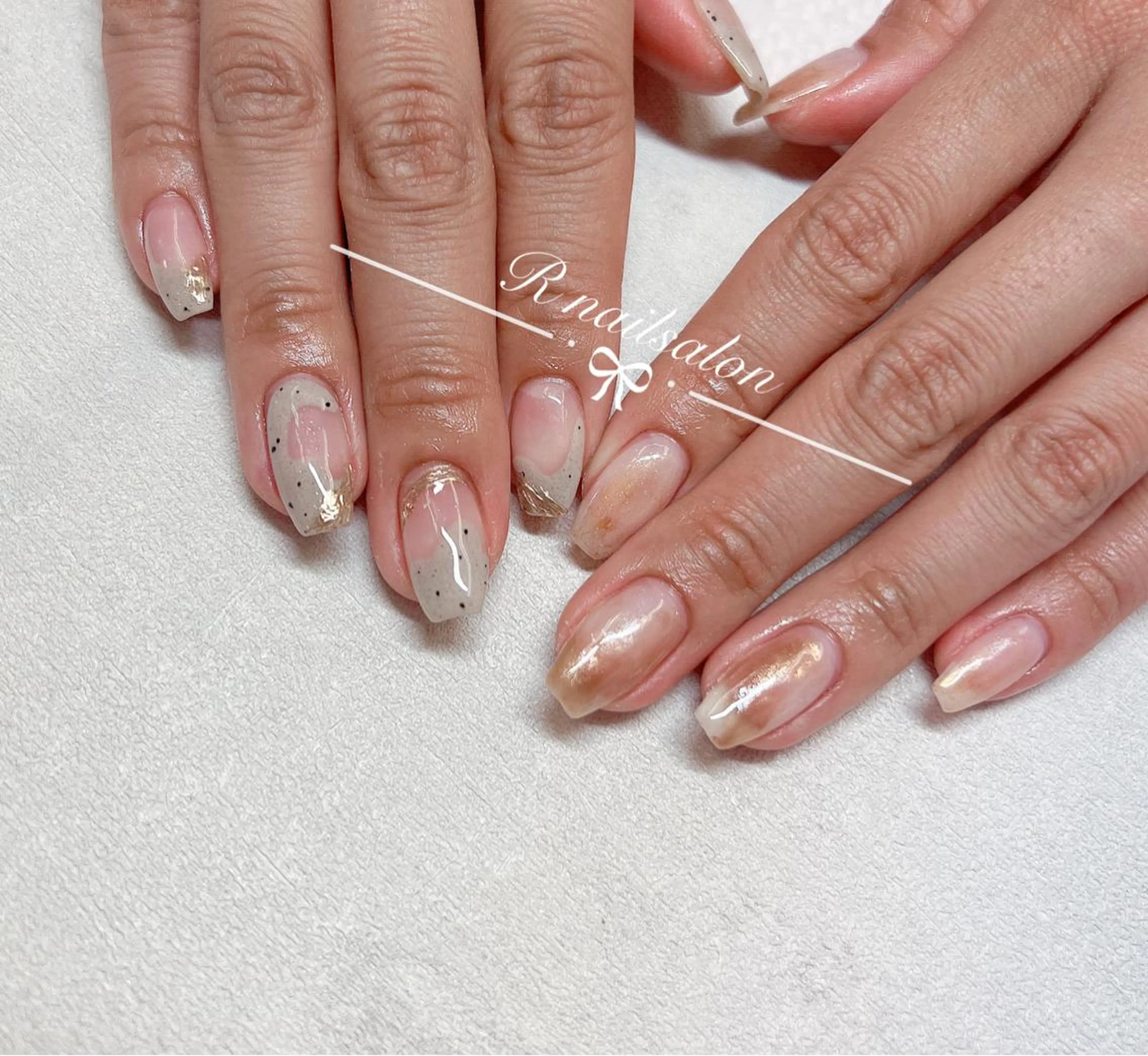 セミロング ハンドネイル R NAILSALONのネイルデザイン