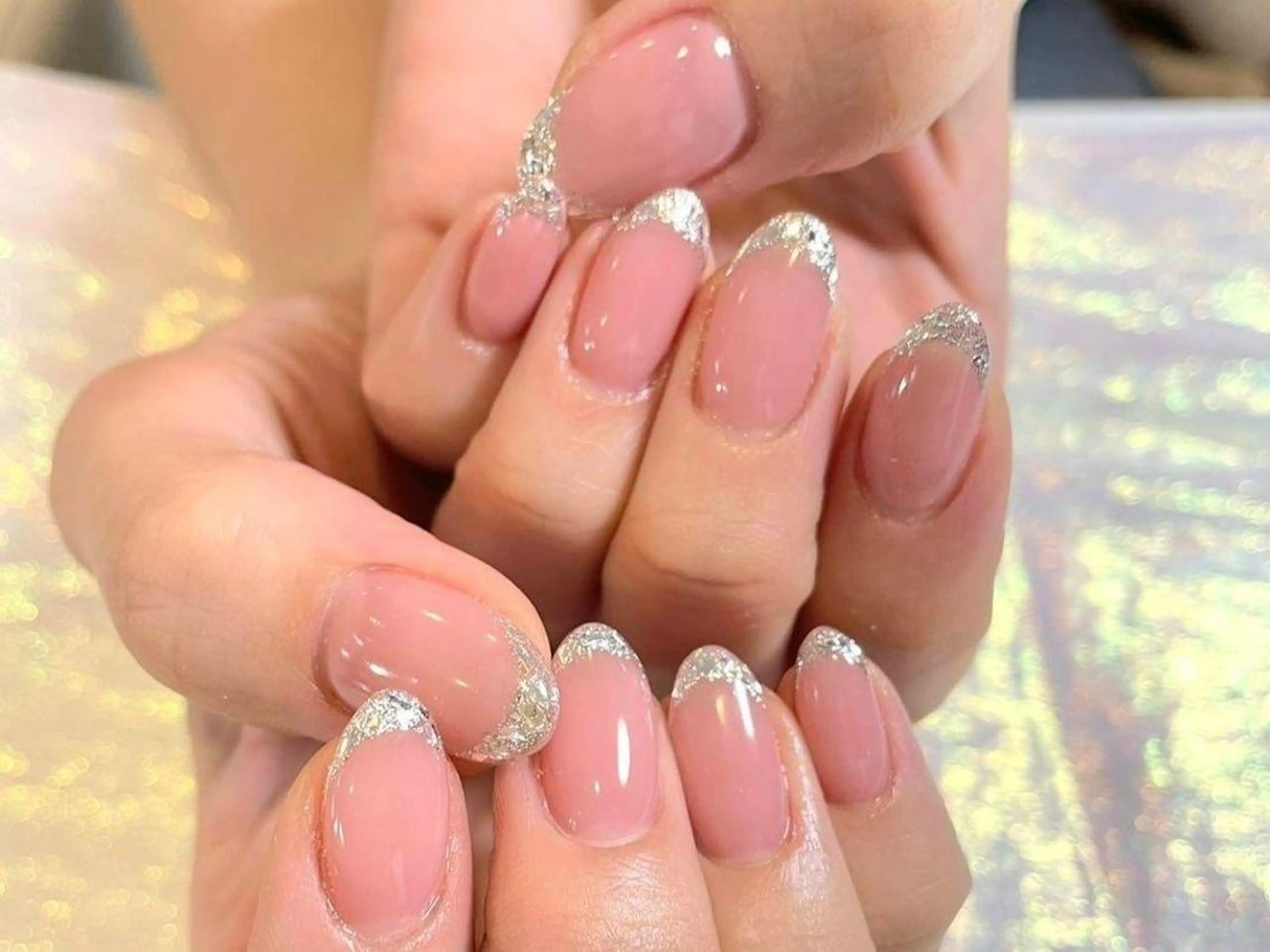 ネイル フレンチネイル ガラスフレンチ 心斎橋ワンホンネイル ☆Menail☆のネイルデザイン