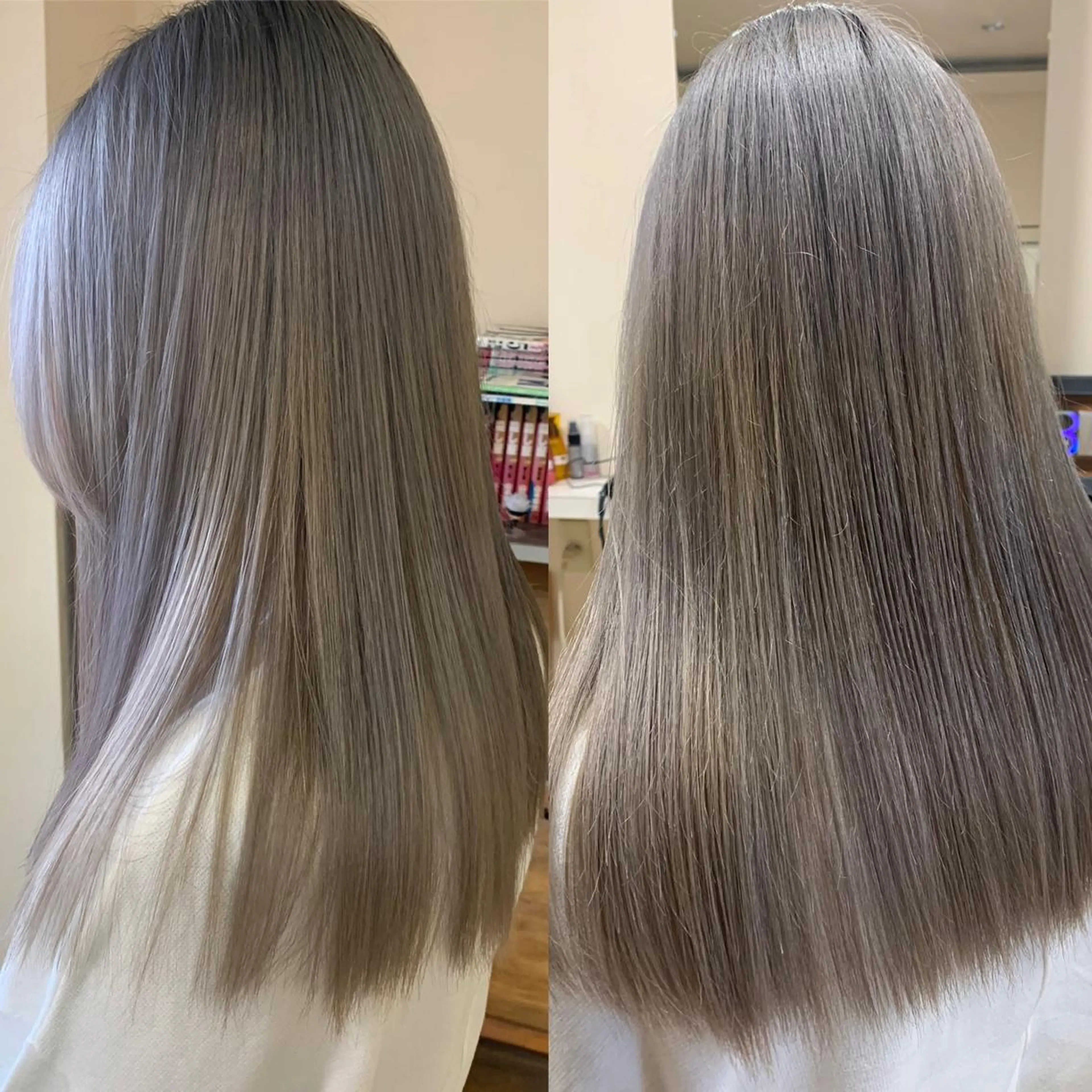 ロング カラー ブリーチ ハイトーンカラー シルバー ヘアーサロンaxia所属・上田 英樹のヘアスタイル