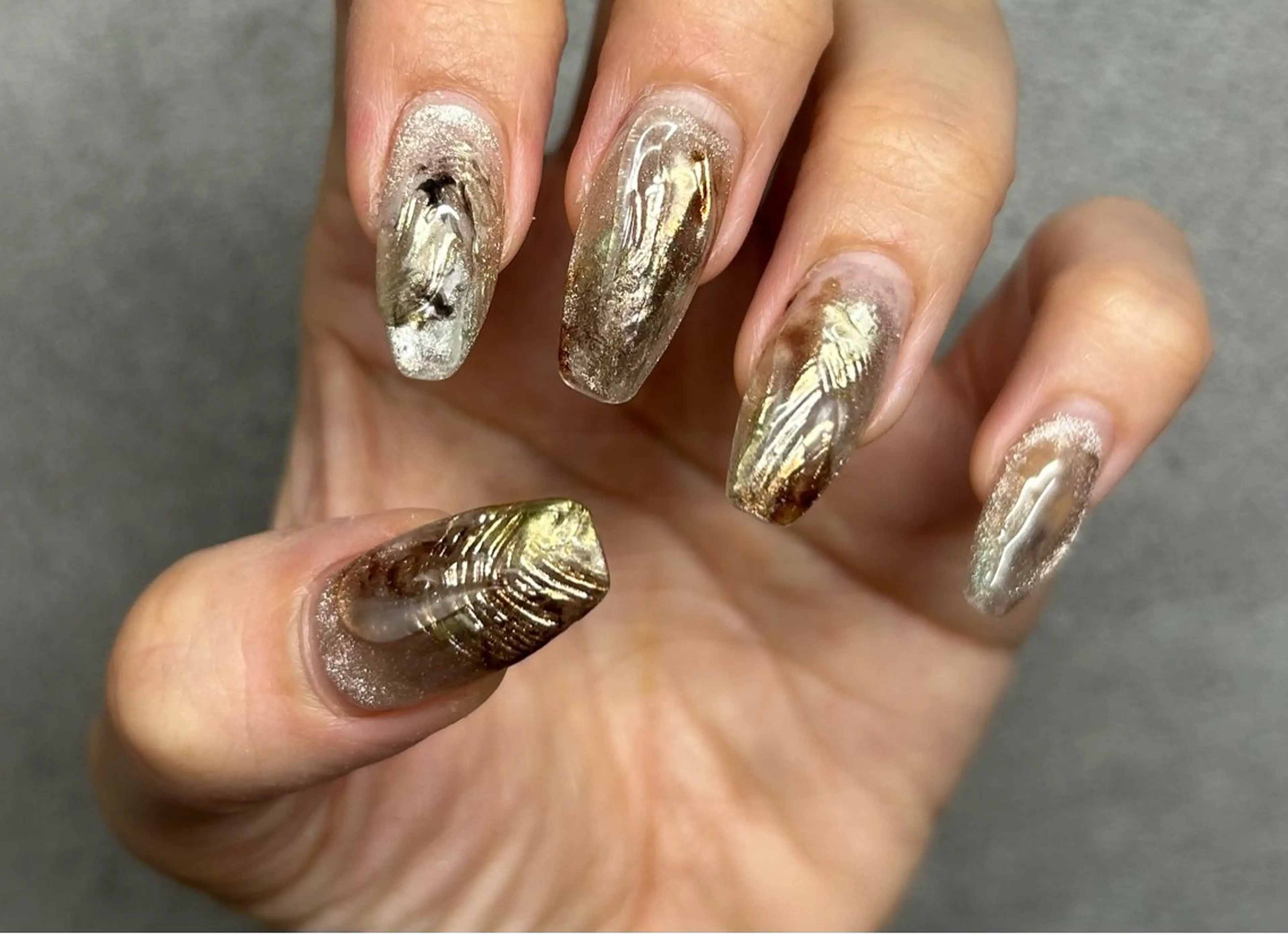 ネイル ニュアンスネイル ハンドネイル Lusso Nozomiのネイルデザイン