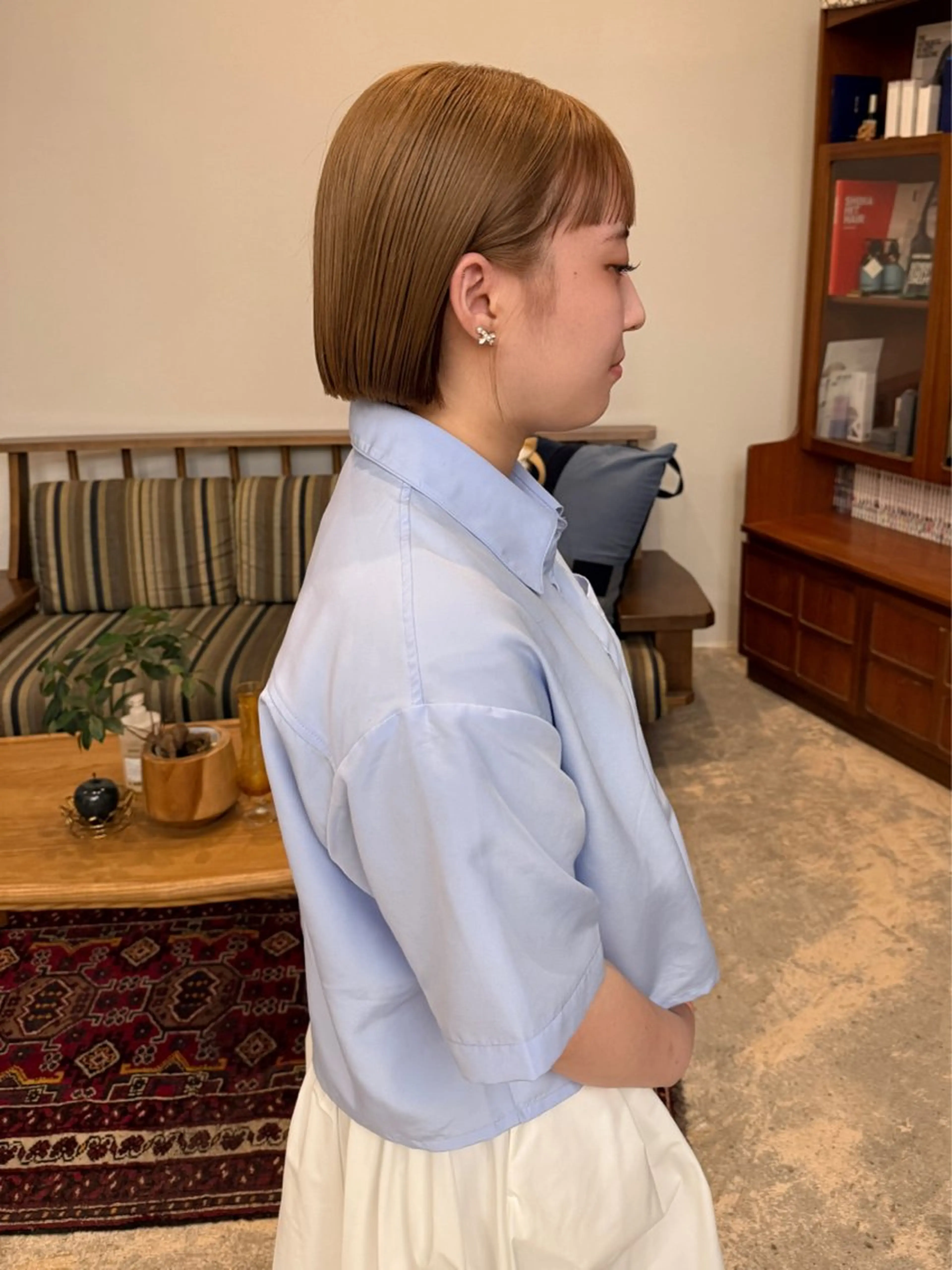 ミディアム カラー ボブ yearn所属・naho✂︎bob/ layerのヘアスタイル