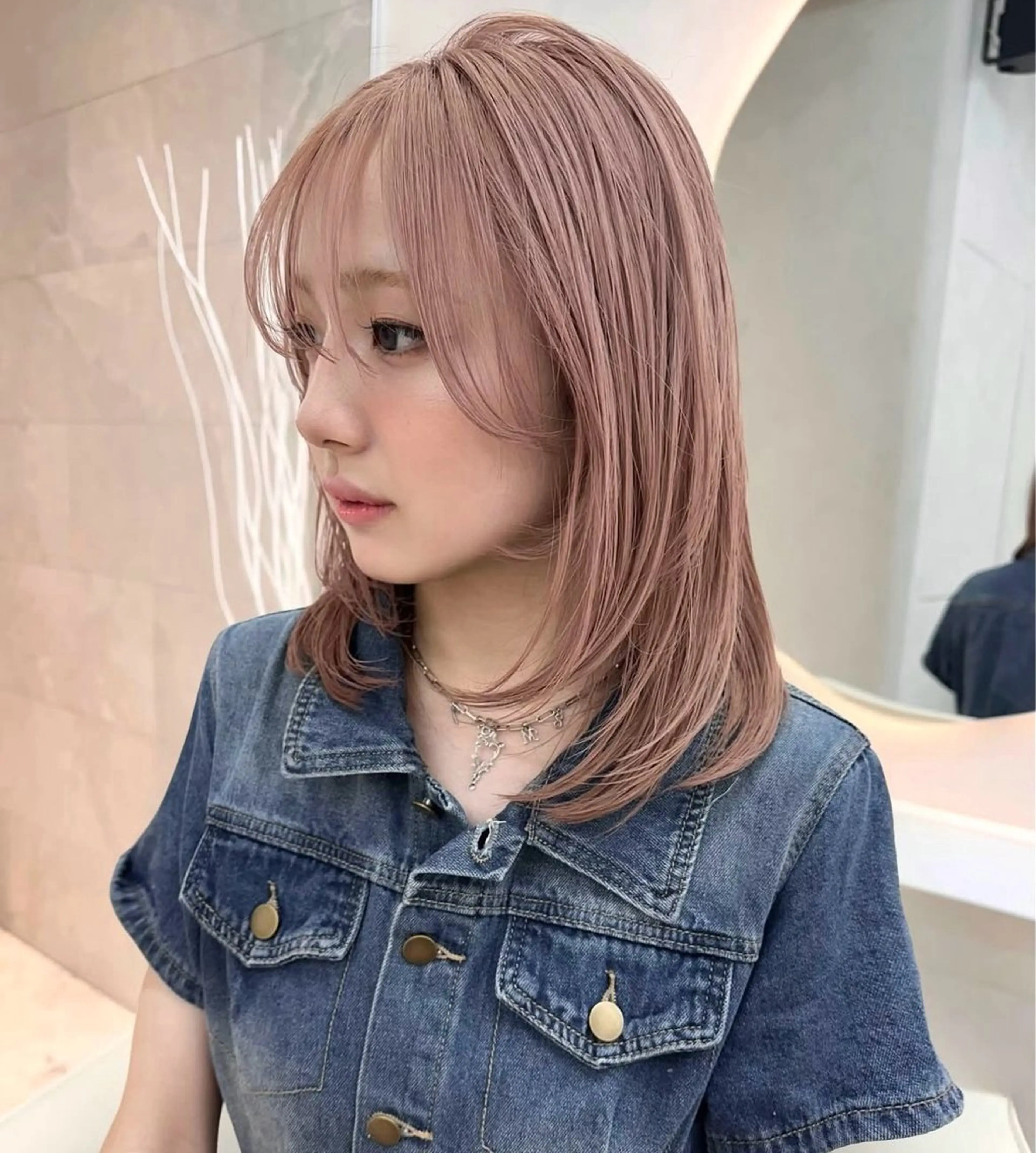 セミロング ヘアアレンジ カット 🫧Ess 🎀chihinaのヘアスタイル