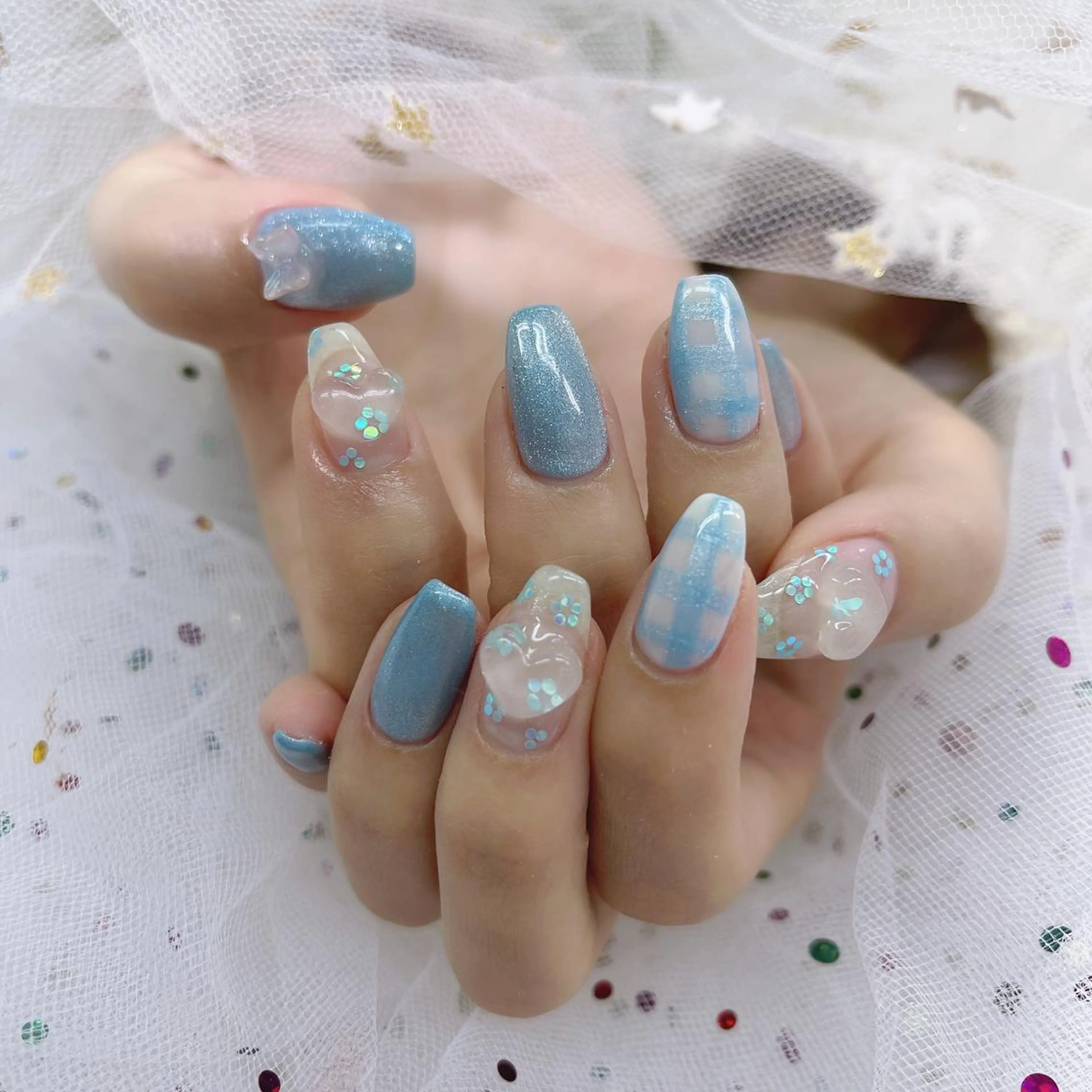 ネイル 🦋ネイルサロン ブラン🌈ゆりのネイルデザイン