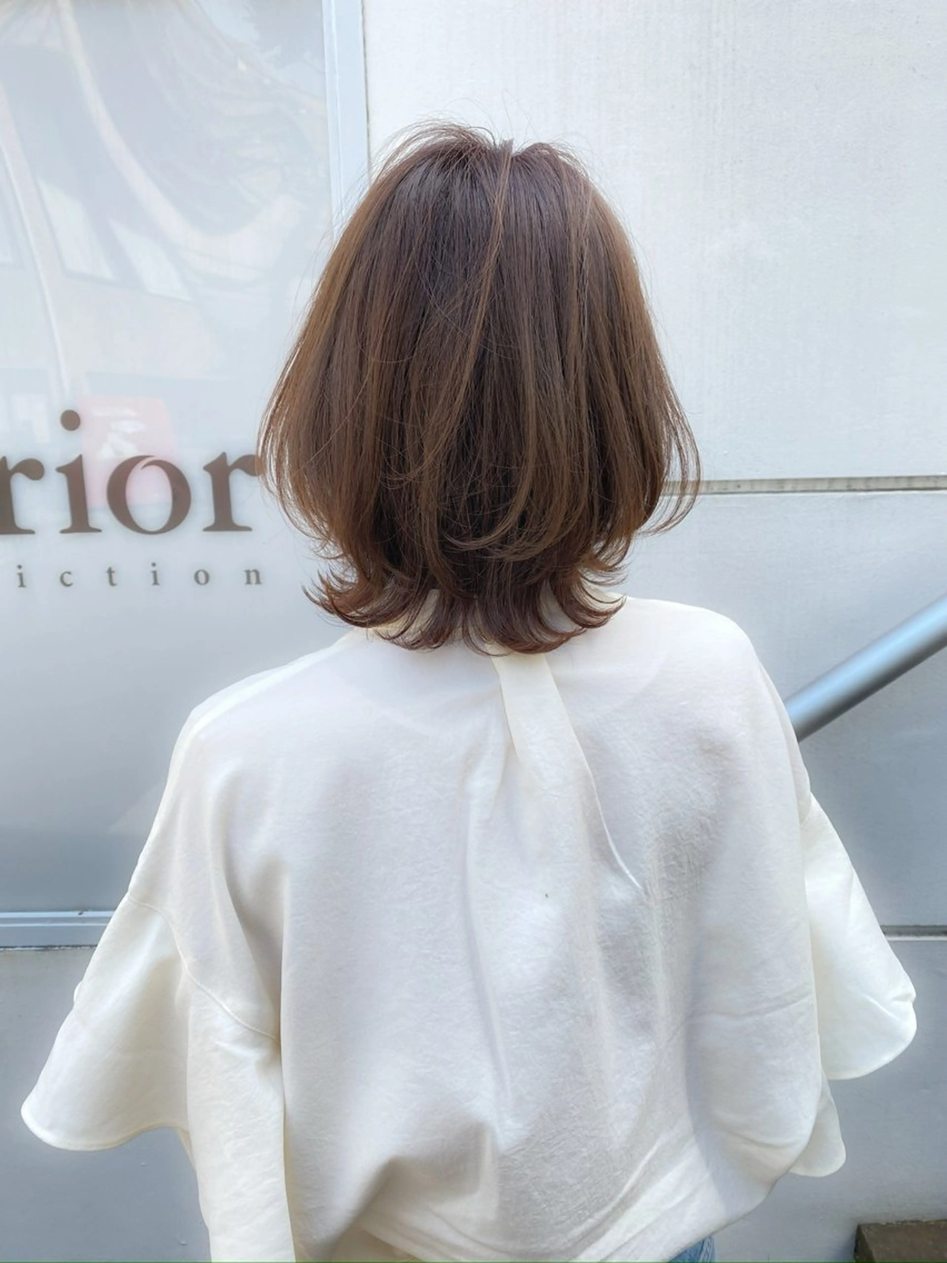 ミディアム 無料カット/原宿/ オリーブカラーこはるのヘアスタイル