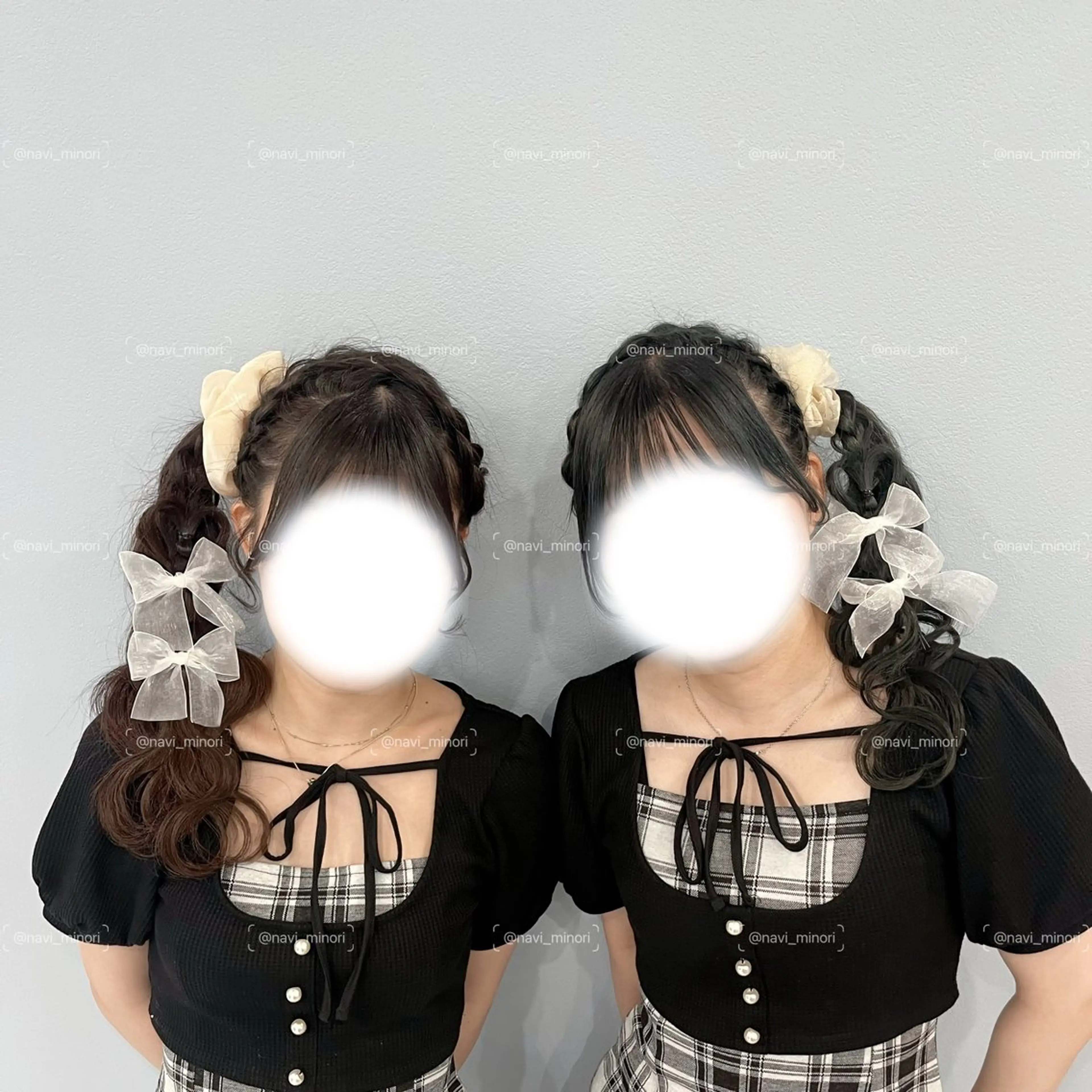 セミロング ヘアアレンジ ヘアセット navi minoriのヘアスタイル