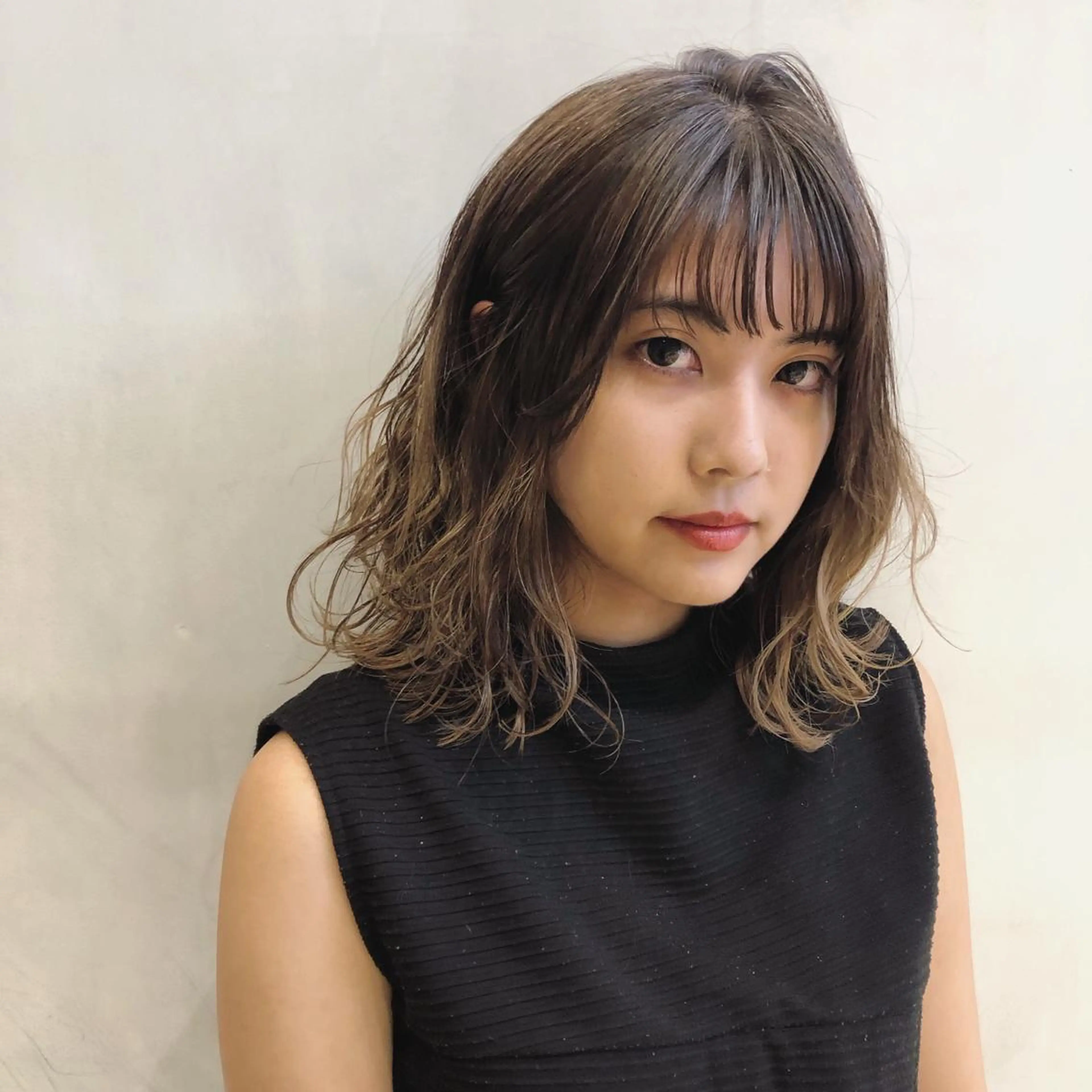 ミディアム レイヤーカット 近藤 千裕のヘアスタイル