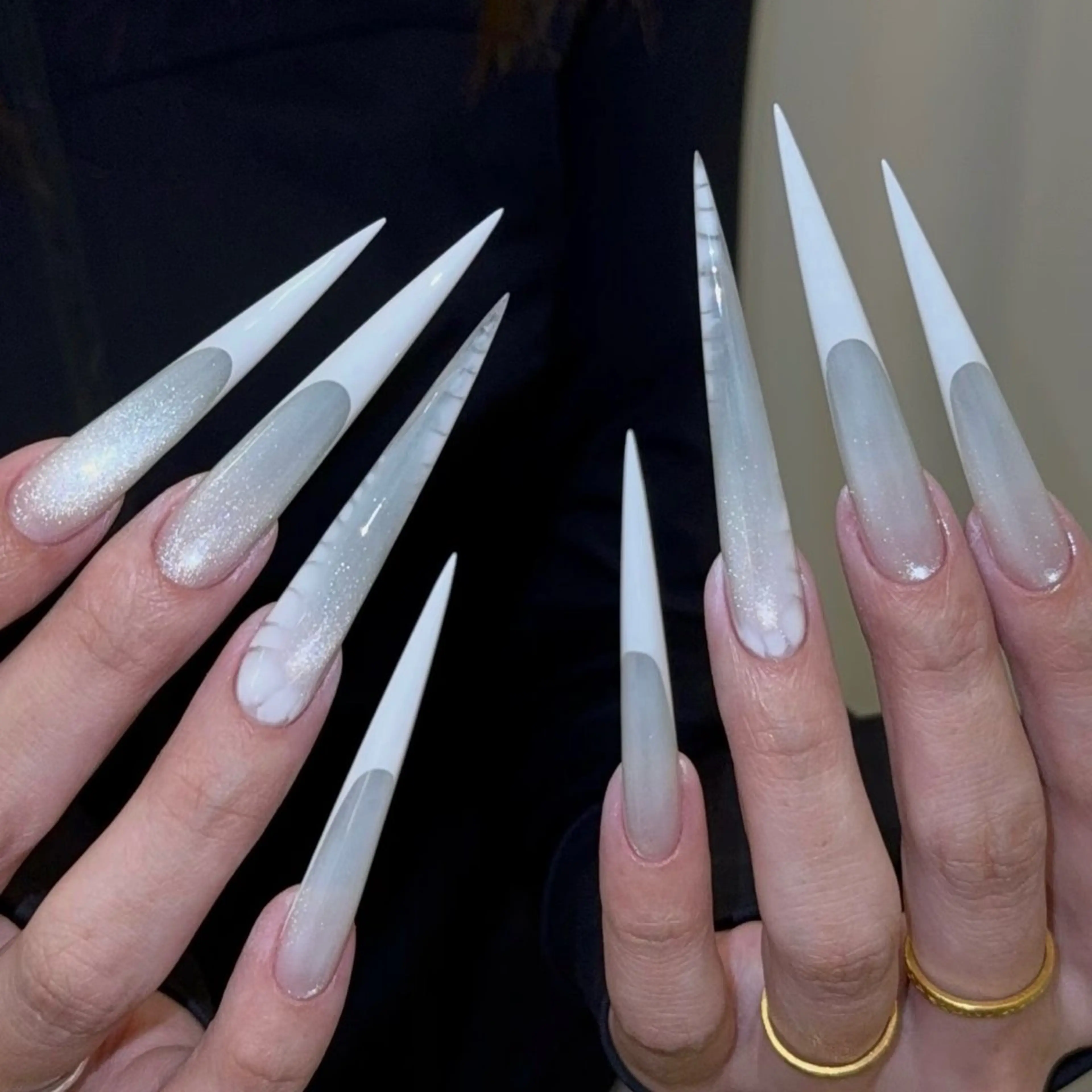 ネイル オーロラネイル フラワーネイル フットネイル フレンチネイル ジェルネイル ハンドネイル 長さだし専門 ありさのネイルデザイン