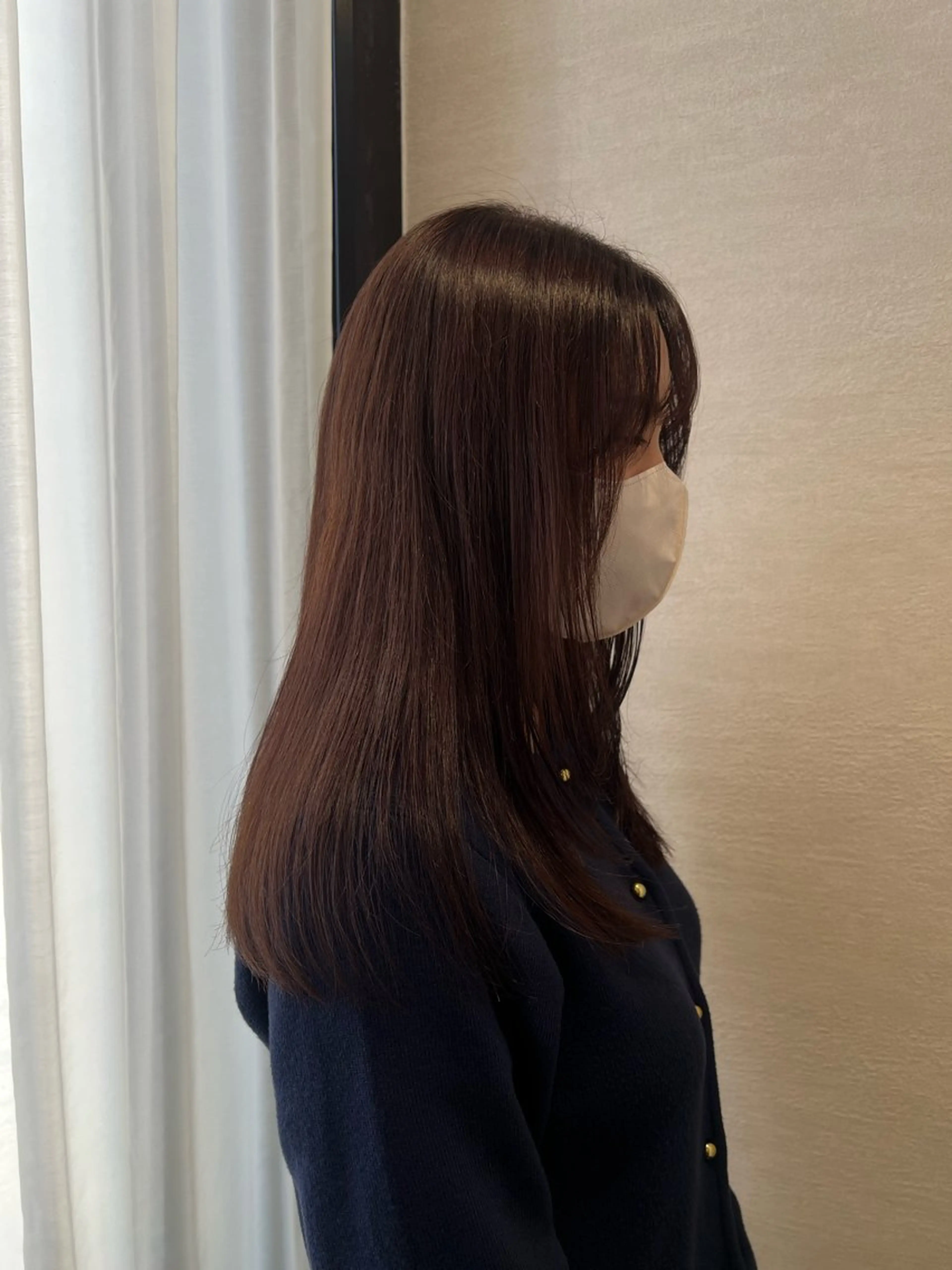 ロング カラー ブラウンカラー チョコレートブラウン オーガニックカラー カット ヘアカラー 栗原 波輝のヘアスタイル