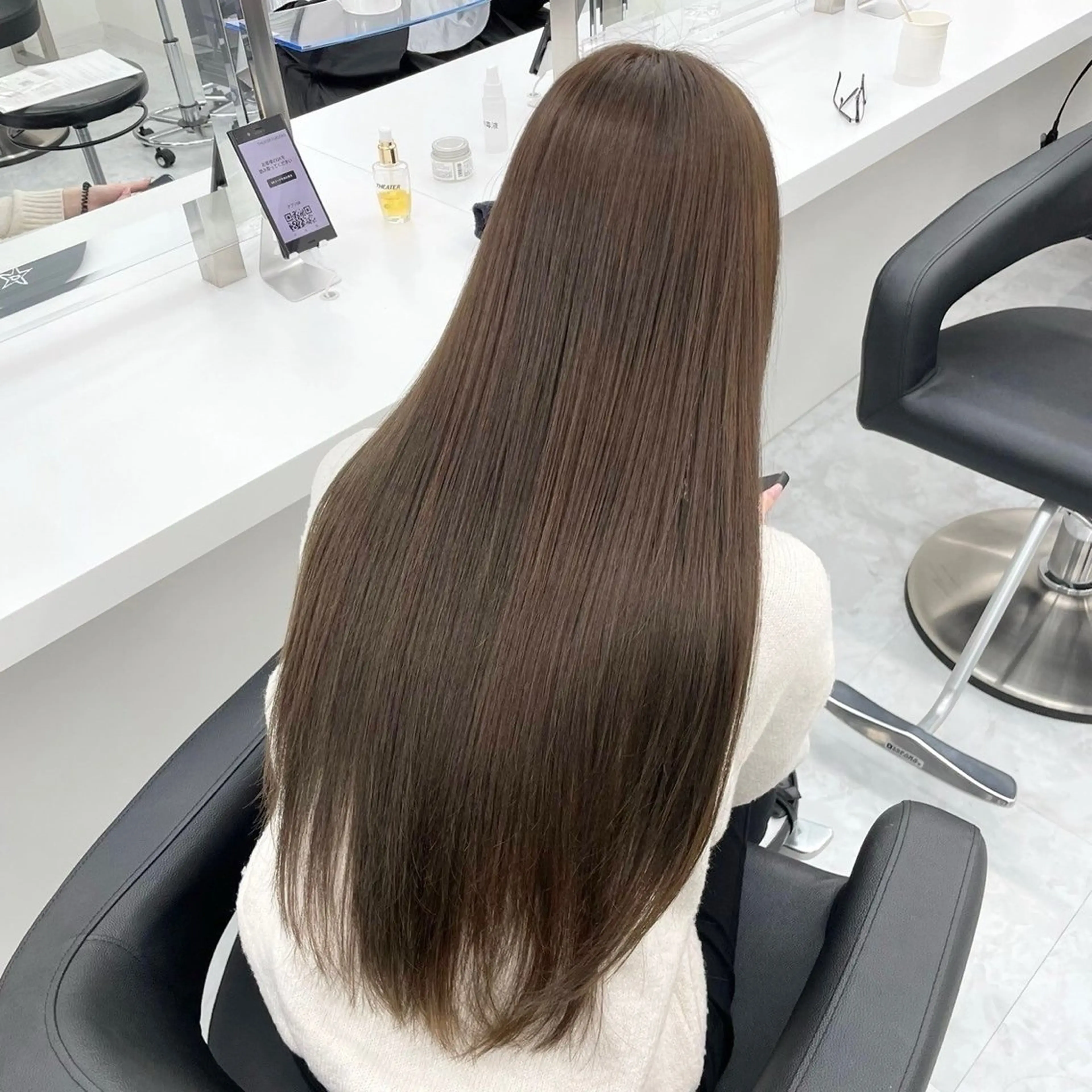 ロング カラー ヘアアレンジ 韓国ナチュラルヘア 🤍raika🤍のヘアスタイル