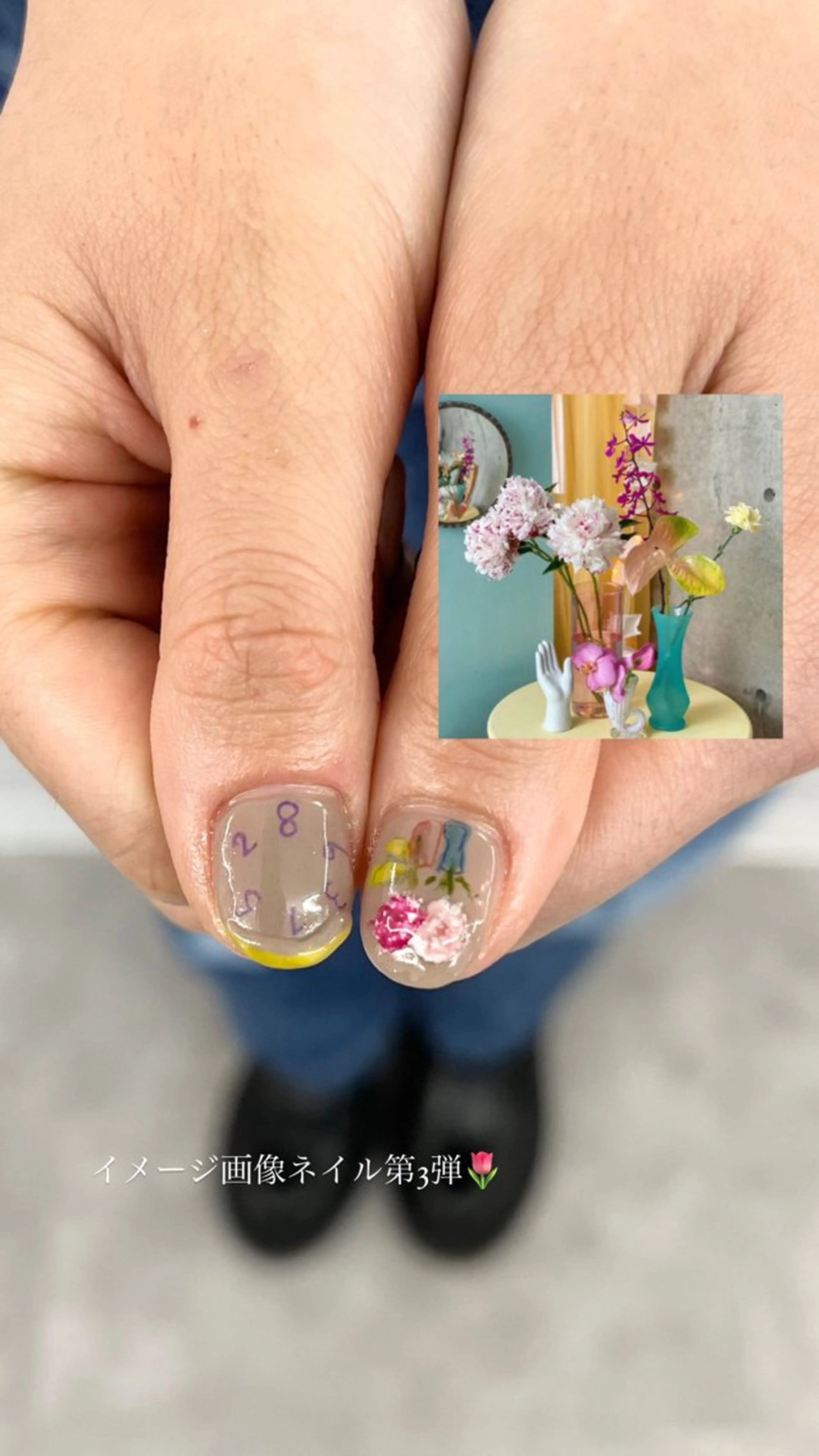 ネイル フラッシュネイル ジェルネイル 韓国ネイル 持ち込み ニュアンスネイル ハンドネイル ハンドケア Bana_ Nailのネイルデザイン