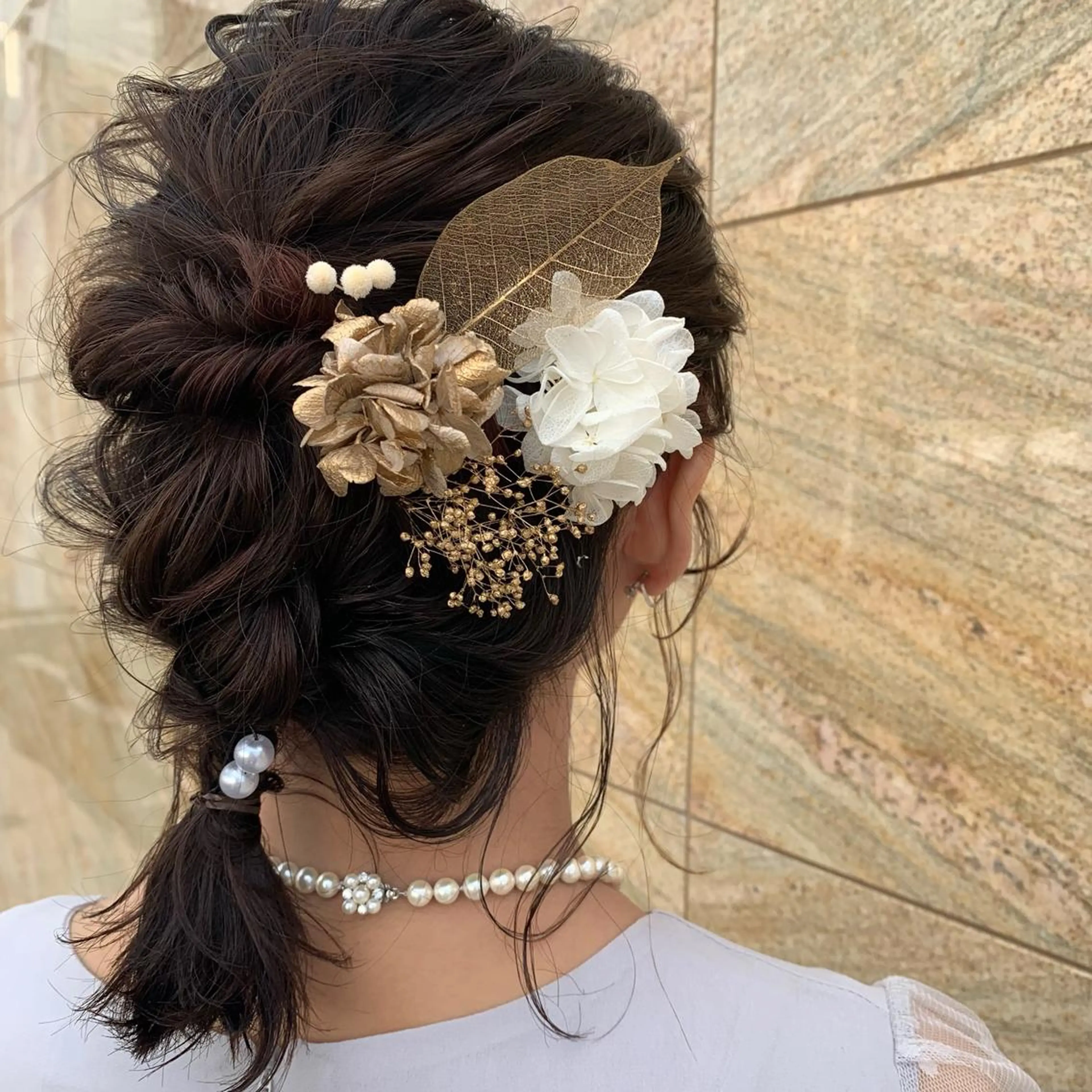 ヘアアレンジ 結婚式・ブライダル ヘアセット さとう あやかのヘアスタイル