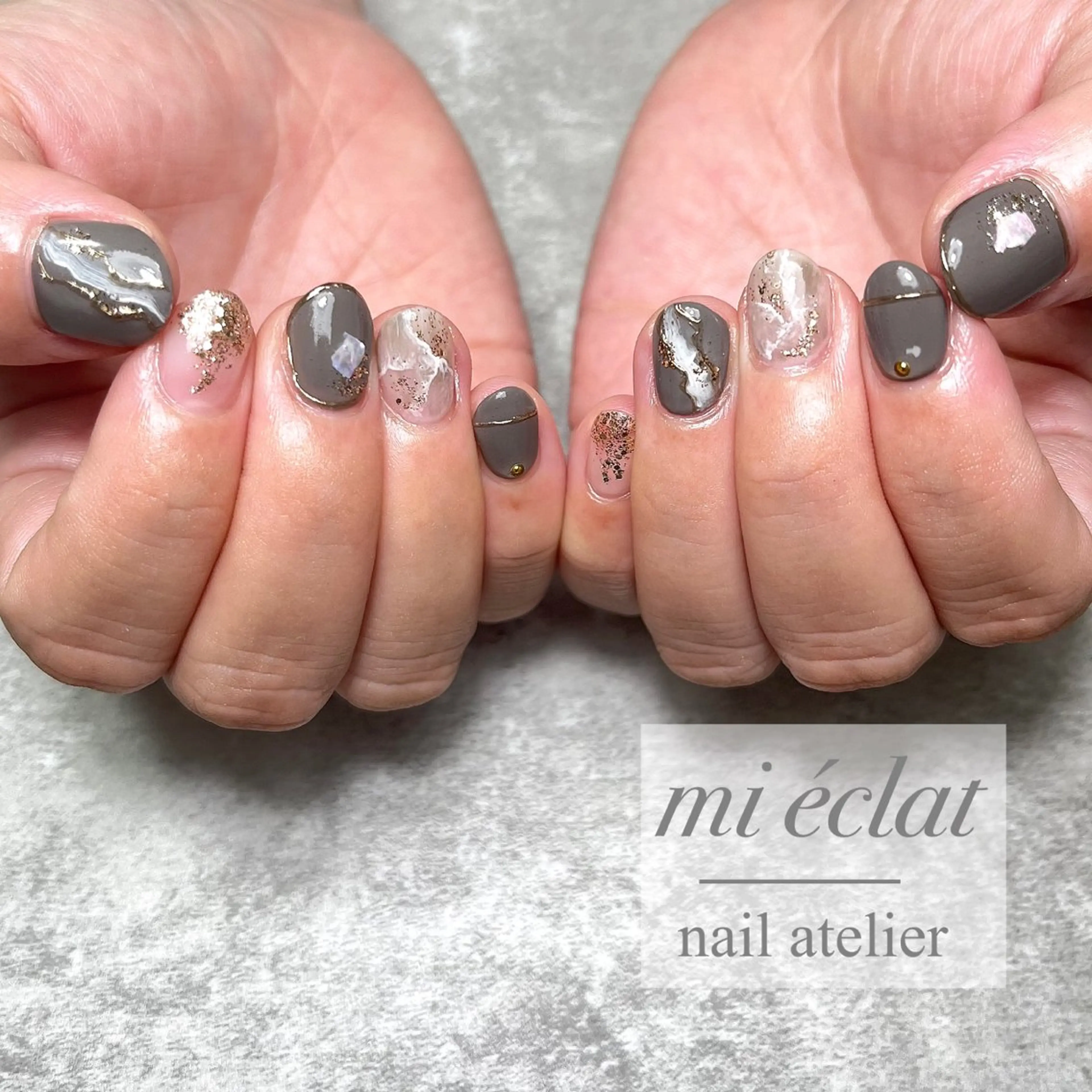 ネイル アートネイル ニュアンスネイル ハンドネイル mi éclat ミ　エクラのネイルデザイン